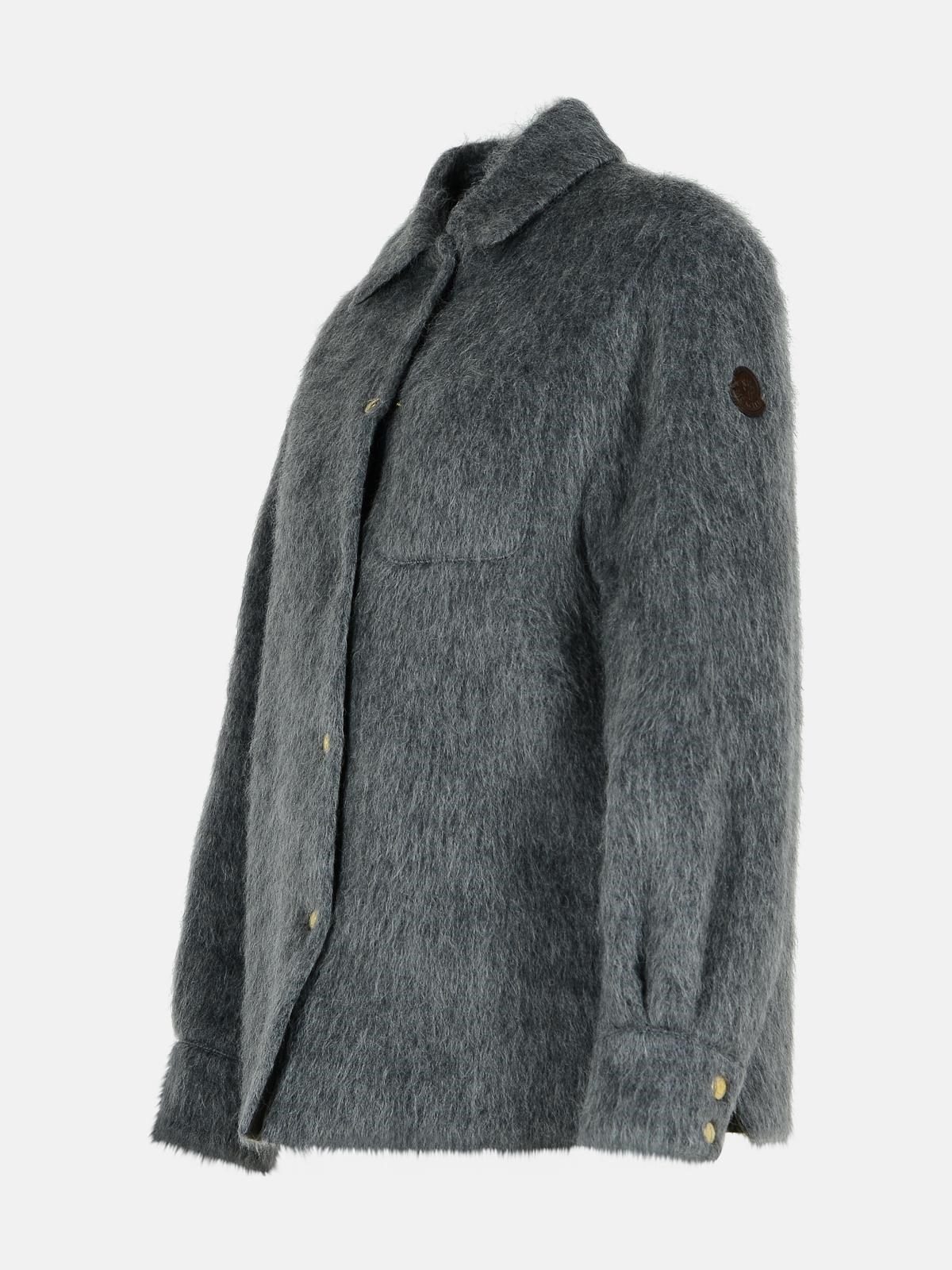 GREY WOOL BLEND JACKET - 2