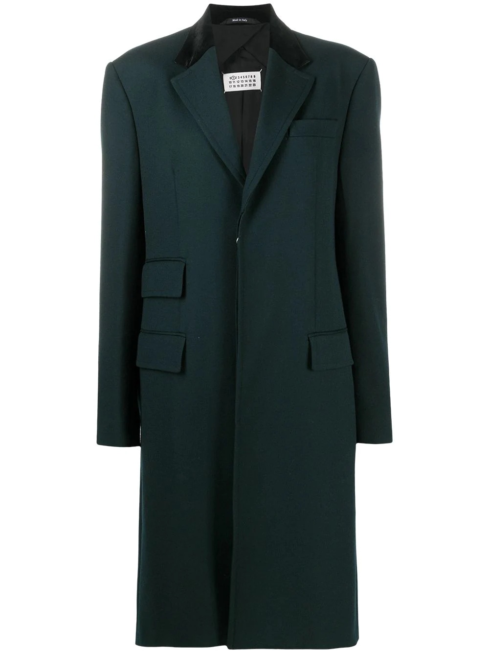 single-breasted wool coat - 1