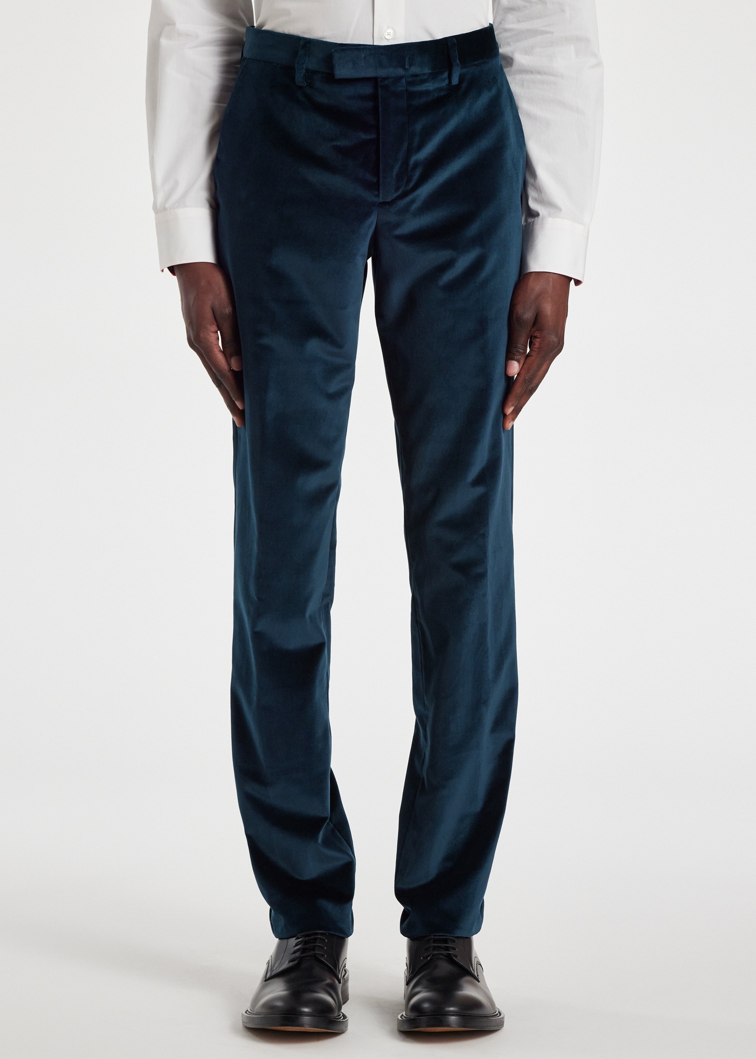 Navy Velvet Trousers - 4