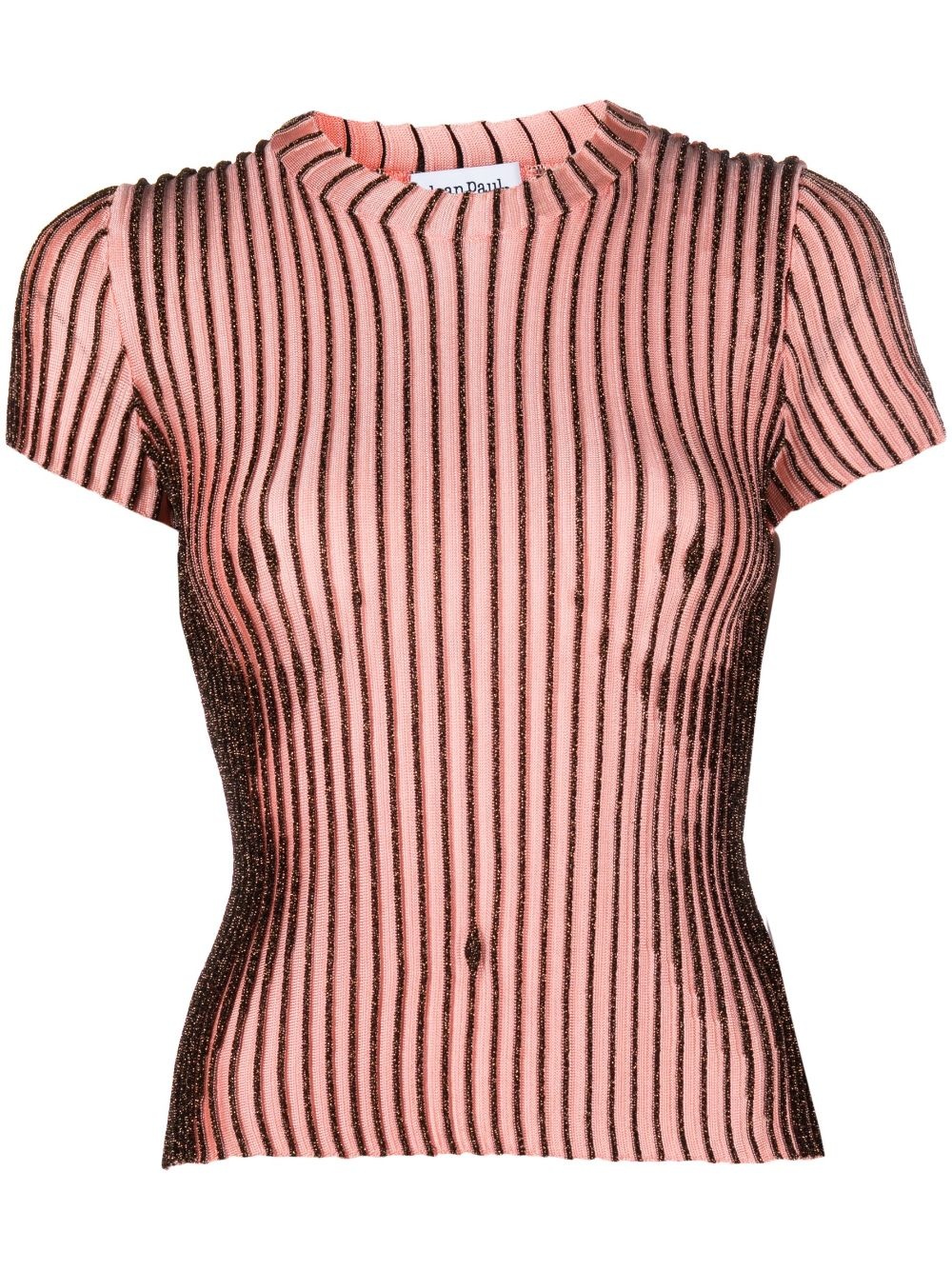 striped short-sleeve top