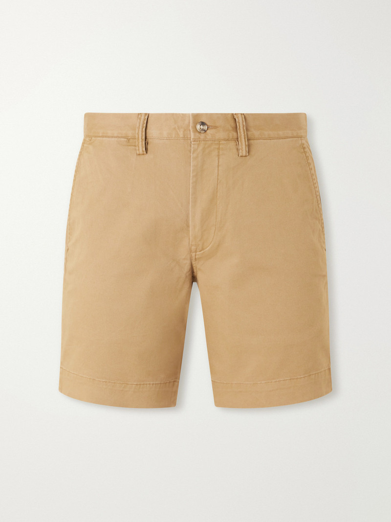 Logo-Embroidered Straight-Leg Cotton-Blend Twill Shorts 1