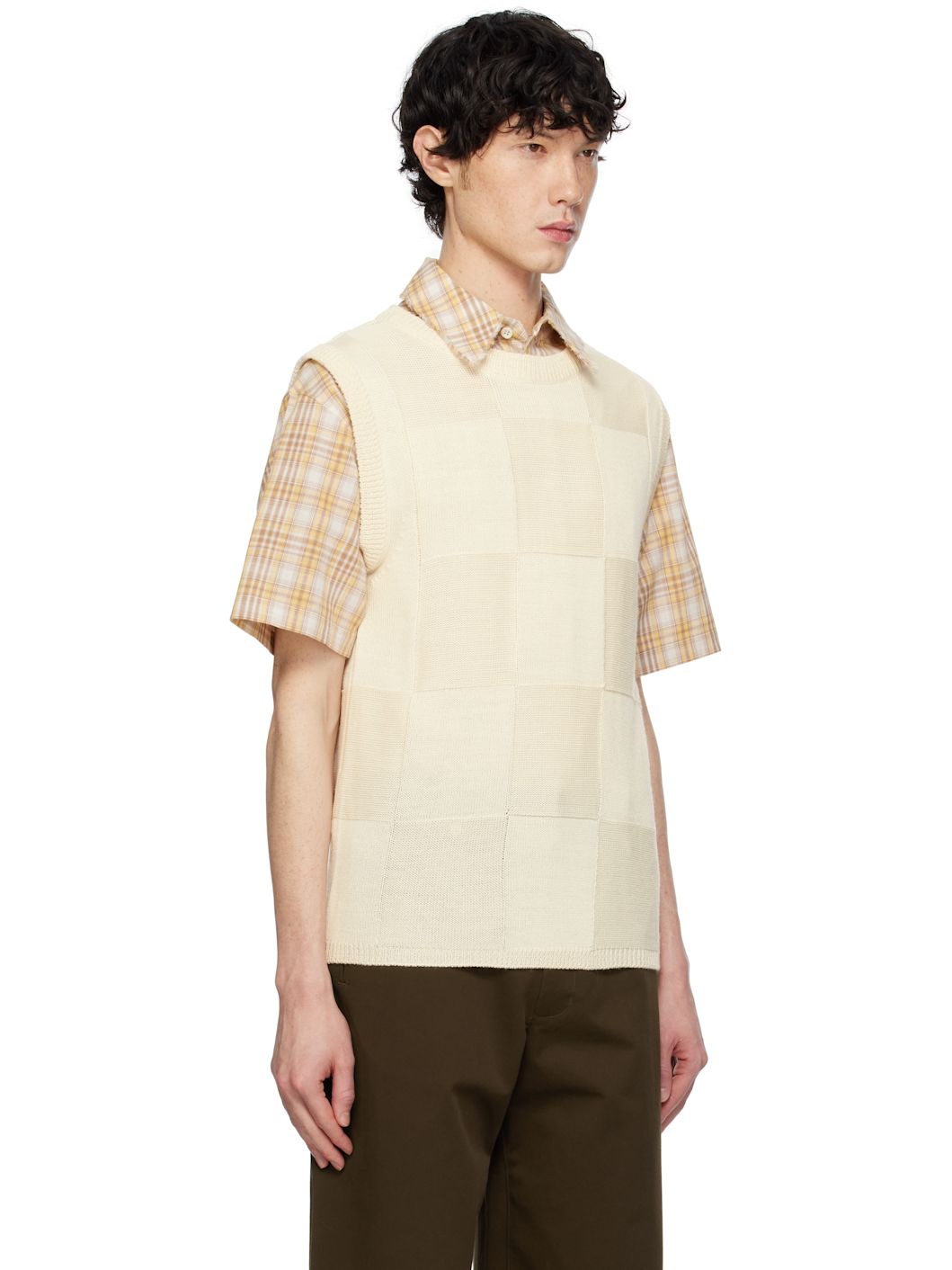 Off-White Damier Knit Vest - 2