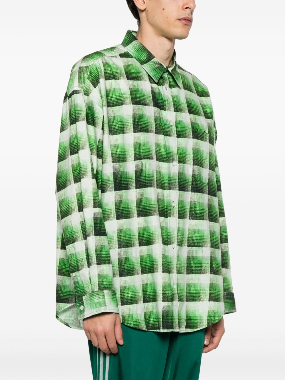 check-pattern shirt - 3