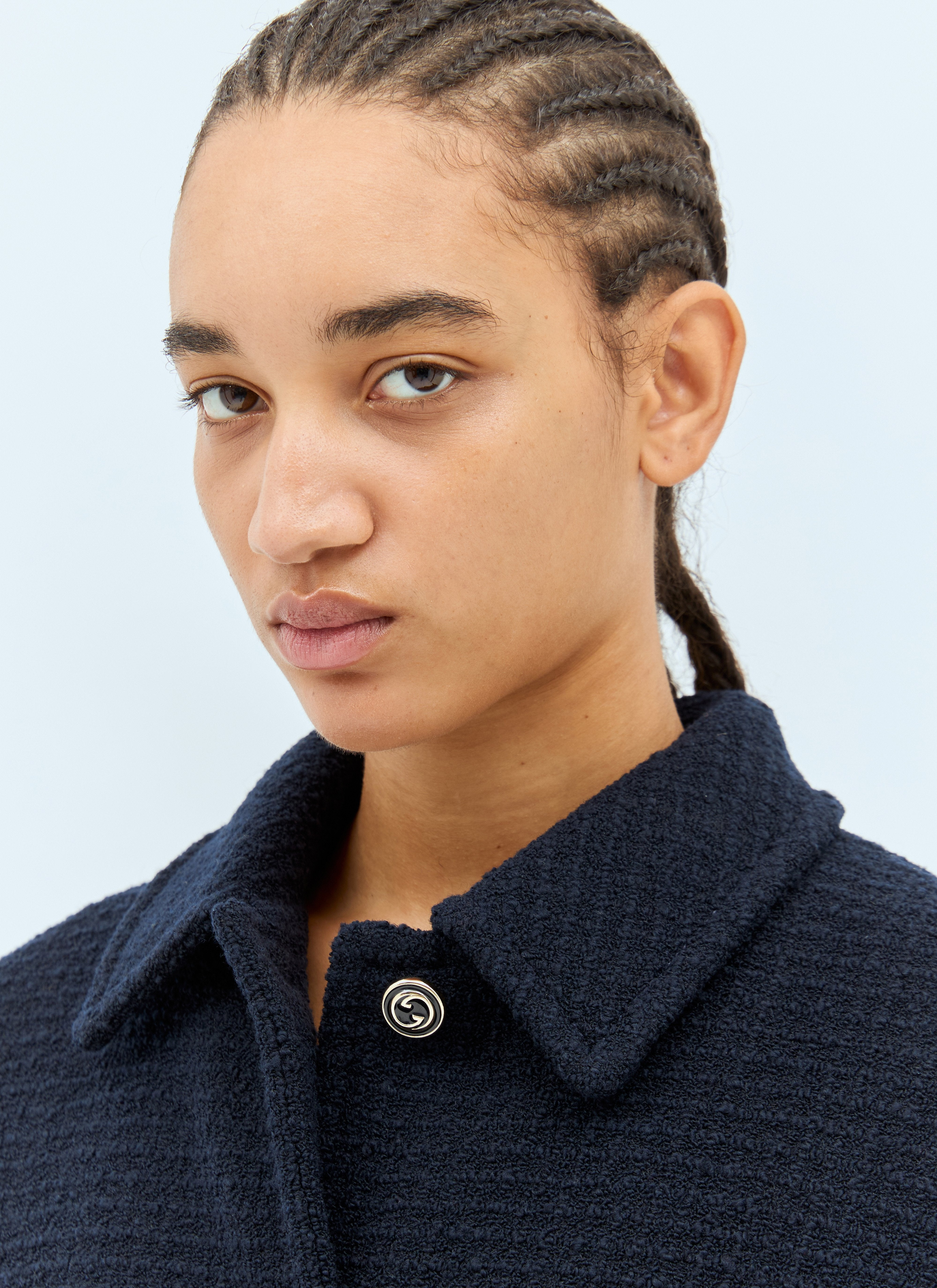 Gucci Women Checked Bouclé Wool Jacket - 4