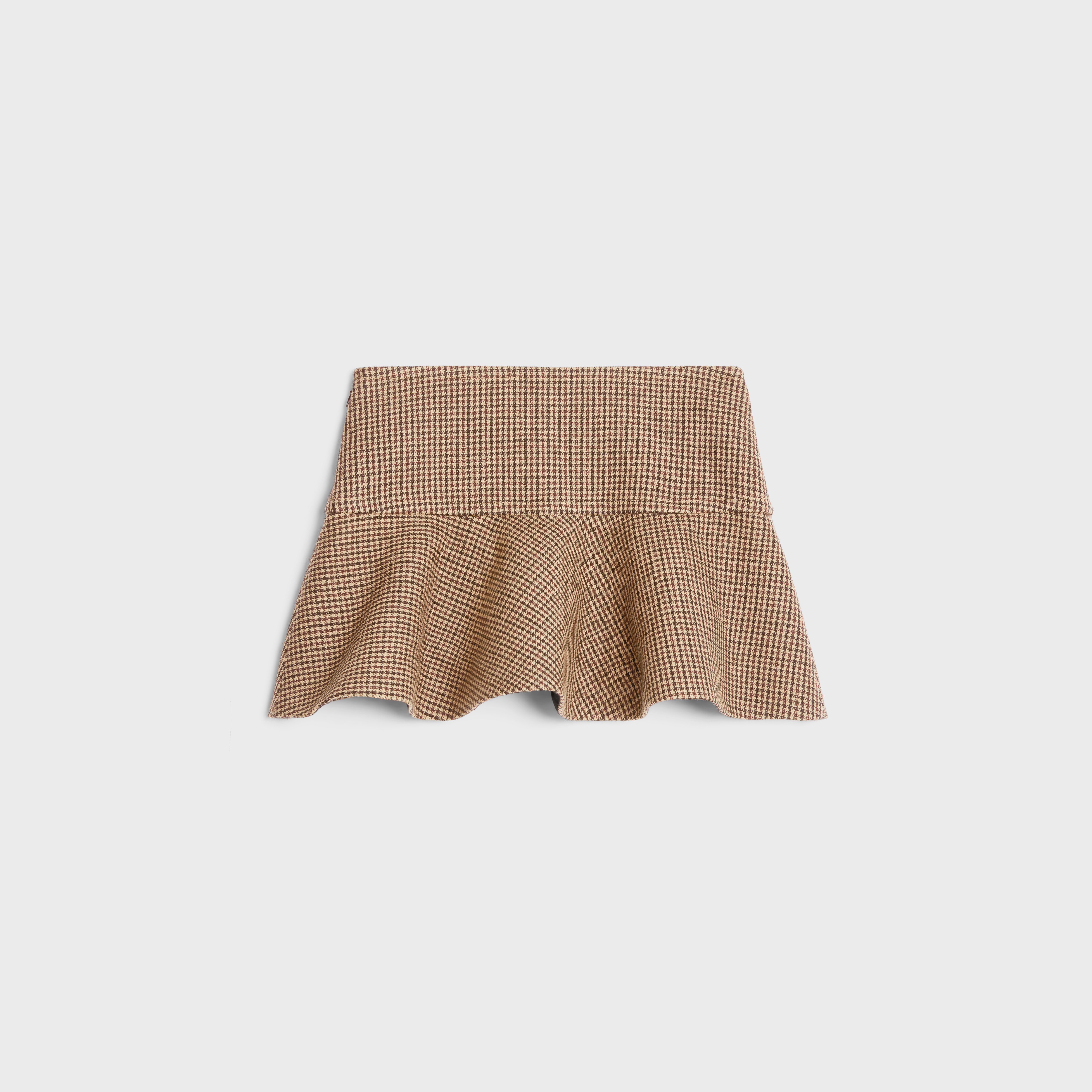mini skirt in double houndstooth wool - 2