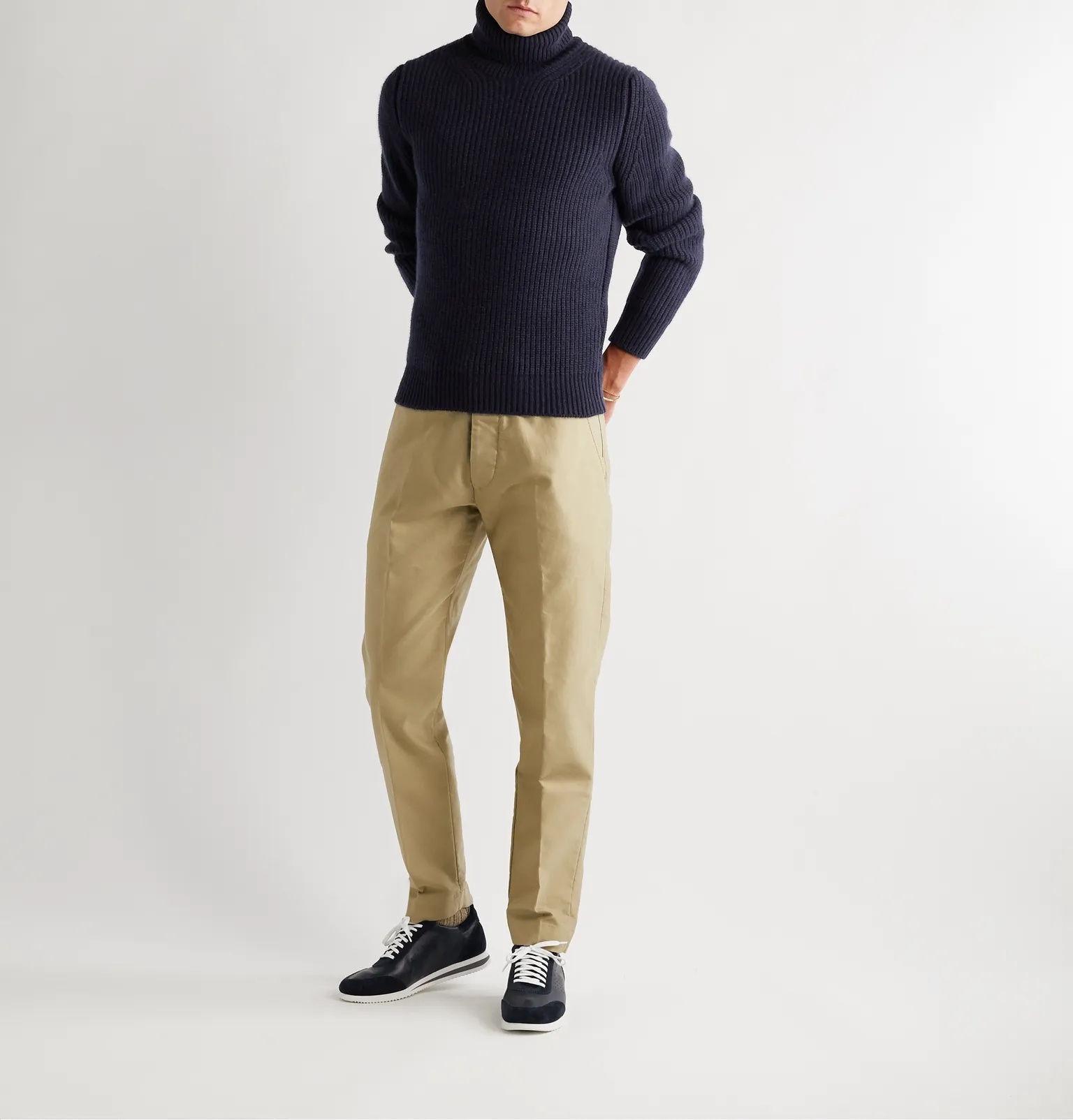 Ribbed Cashmere Rollneck Sweater - 2