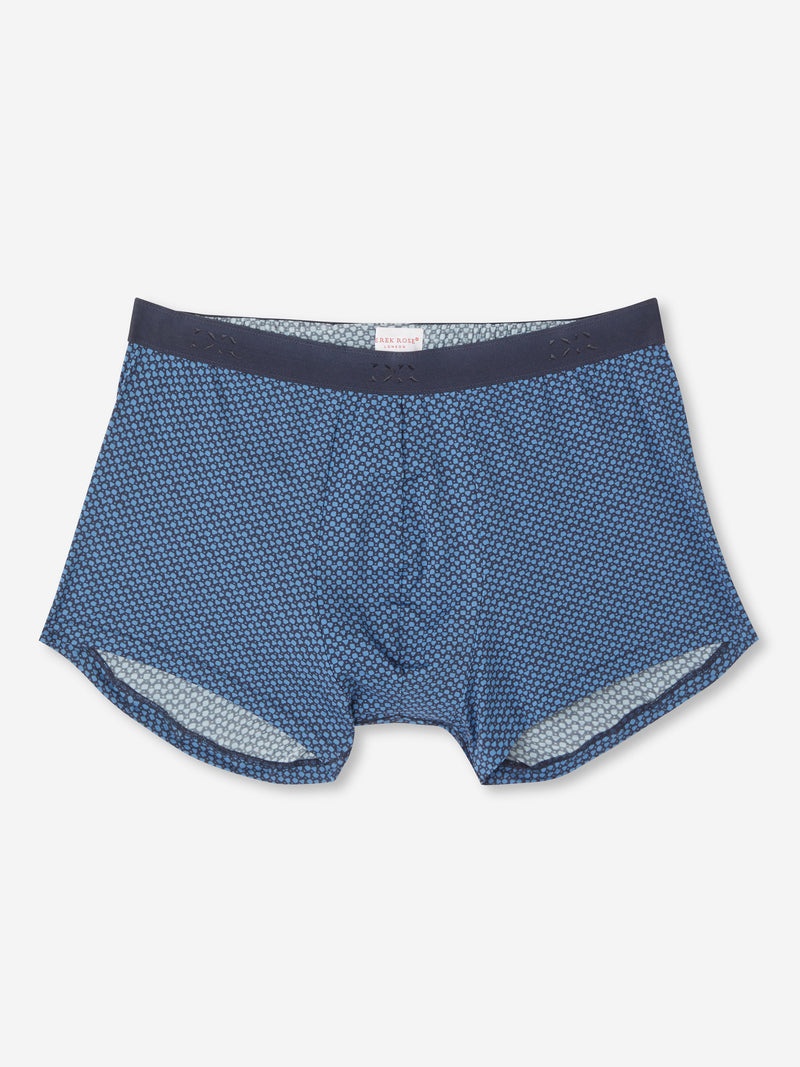 Men's Boxer Briefs Square Pima Cotton Stretch Navy - 1