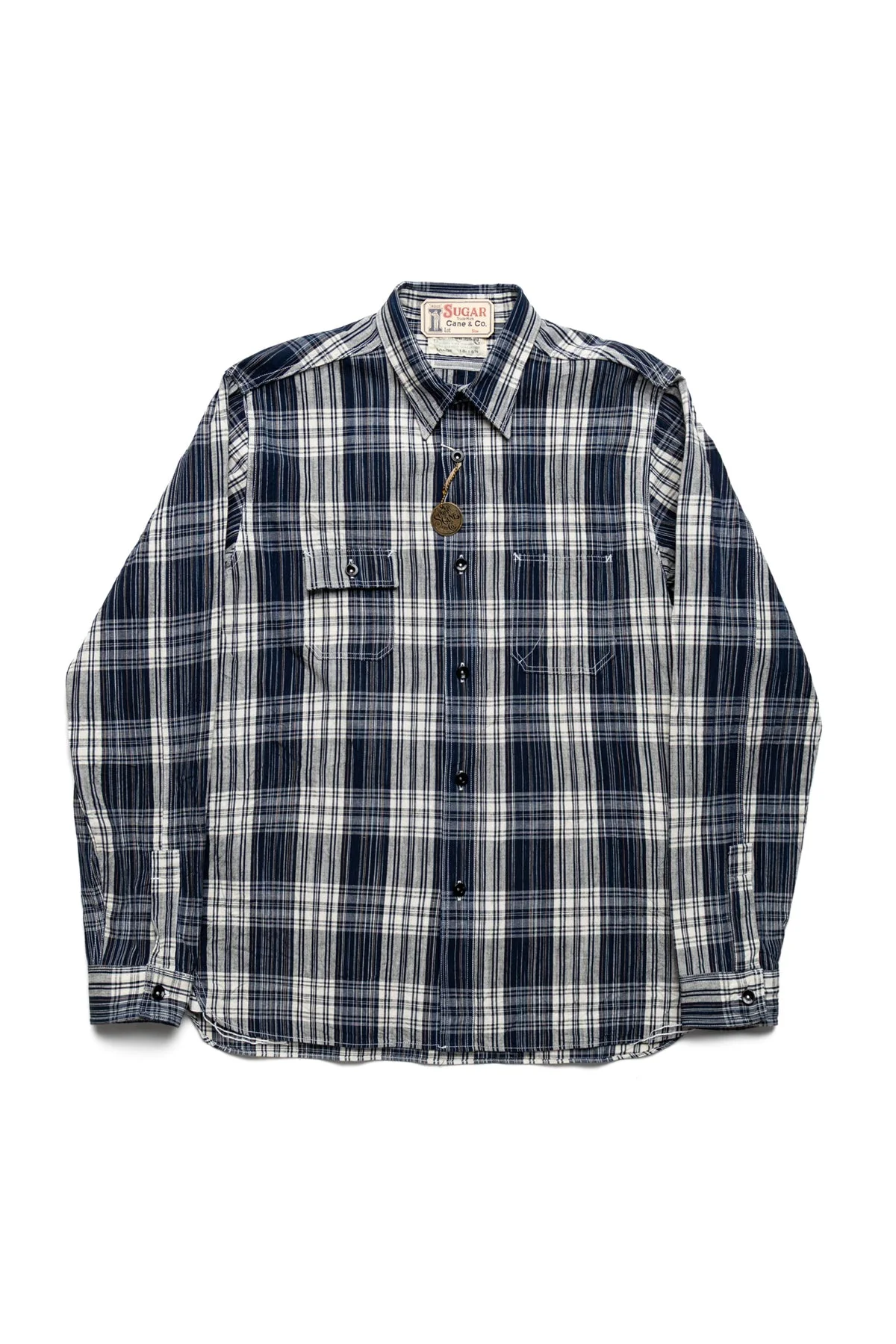 6oz. Indigo Check Work Shirt - 1
