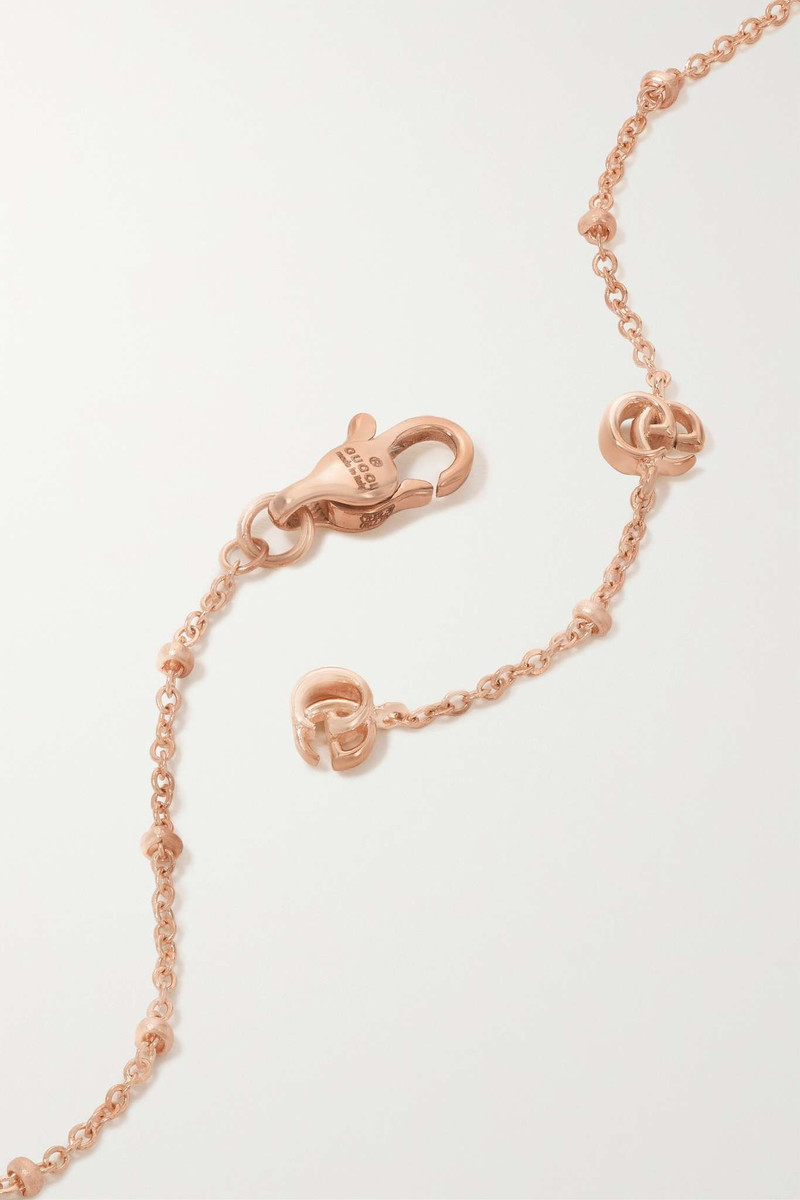 Flora 18-karat rose gold diamond necklace 3