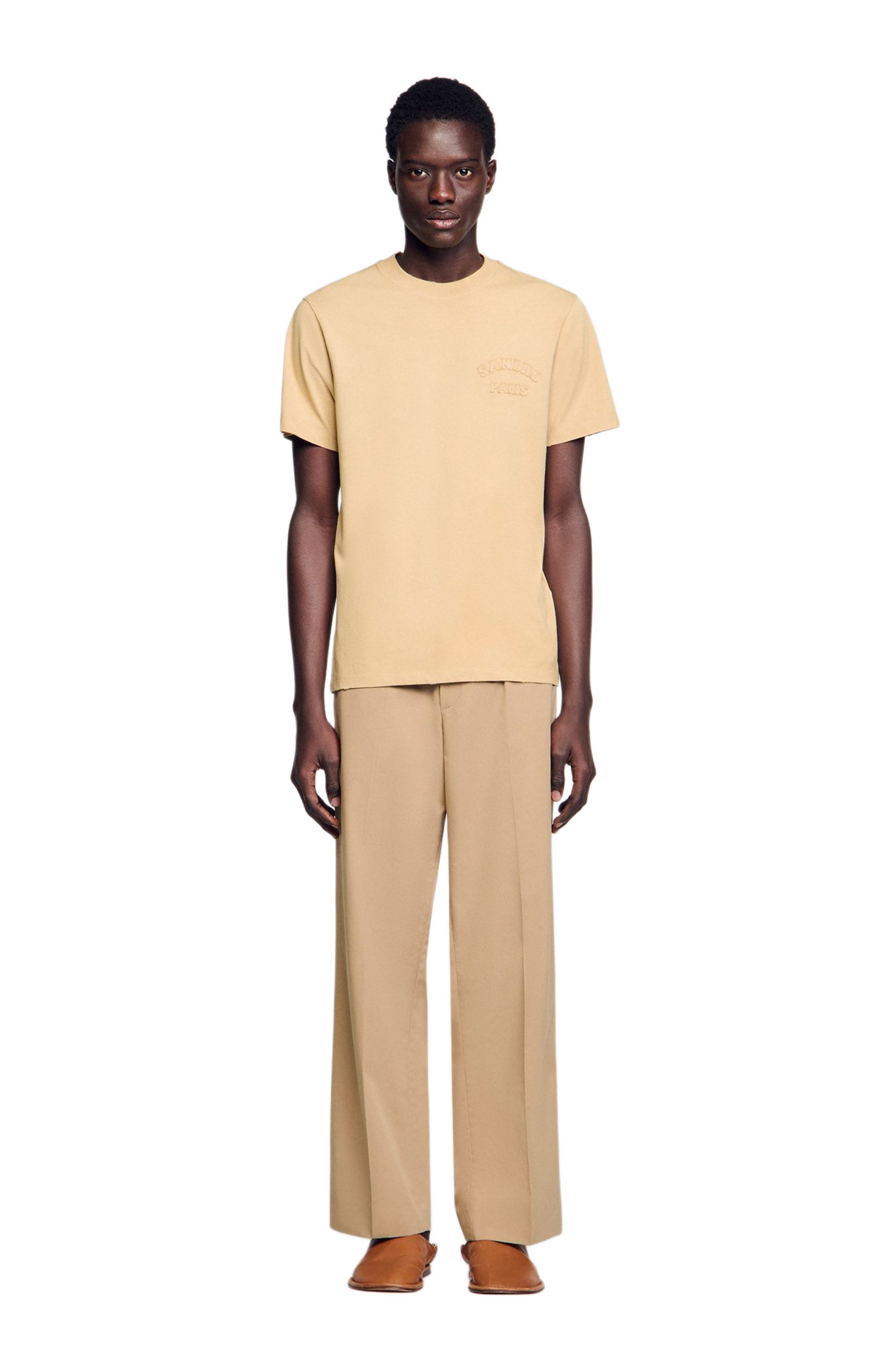 SANDRO Worn-effect T-shirt in Sand. at Nordstrom - 1