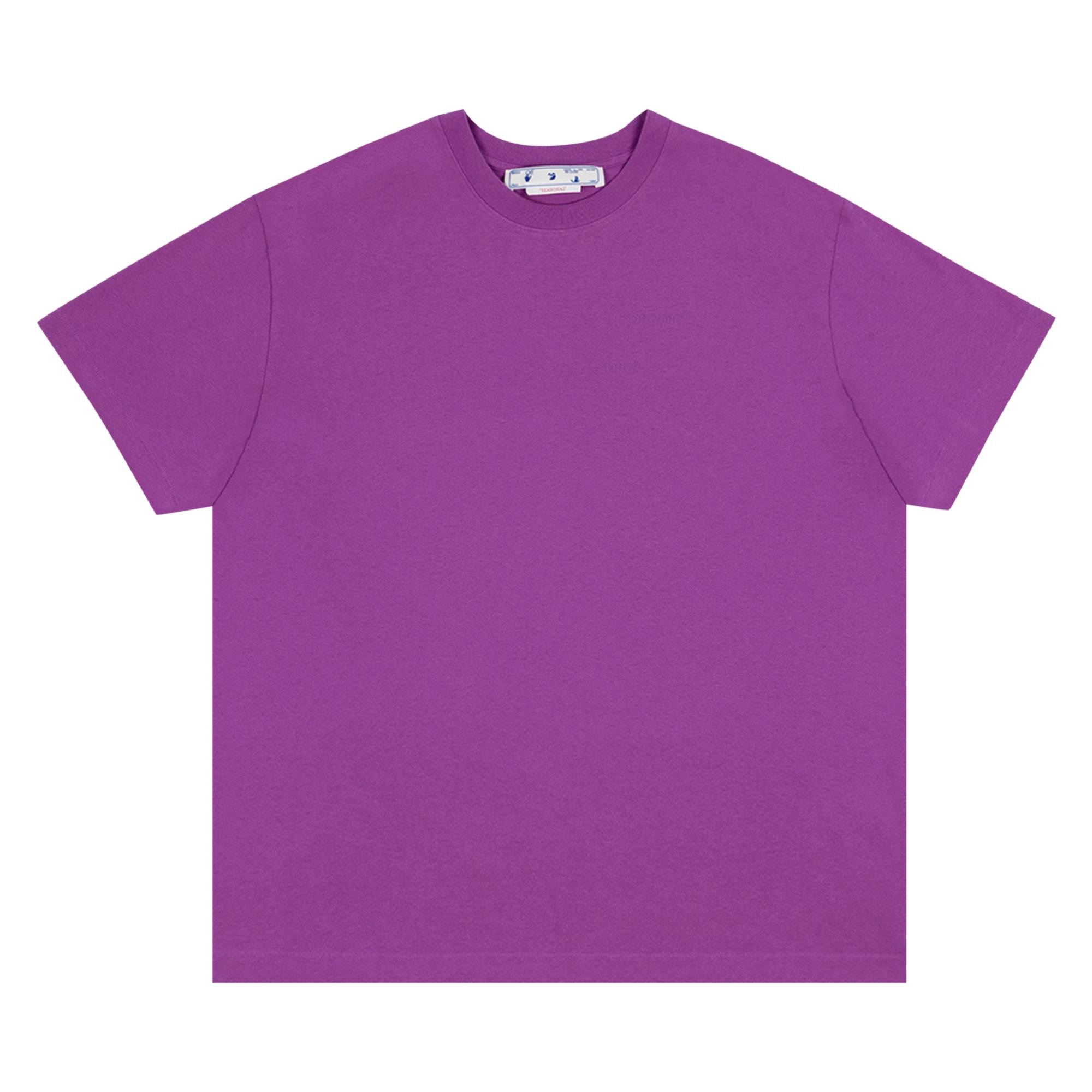 Off-White Diag Tab Over Short-Sleeve Tee 'Orchid' - 1