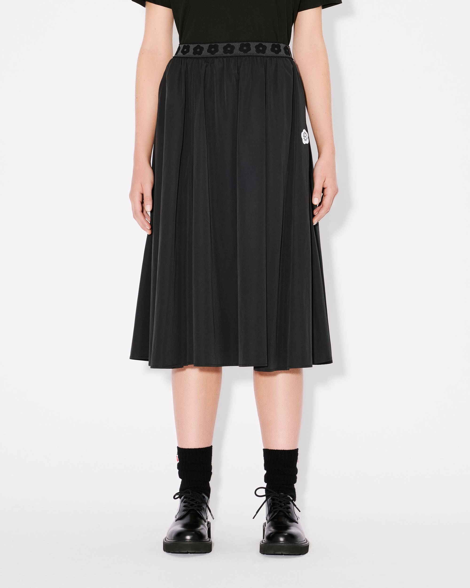 'Boke Flower 2.0' midi skirt in technical cotton - 4