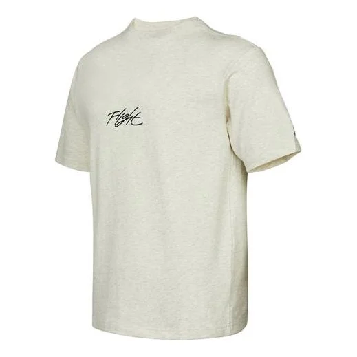 Air Jordan Flight Essentials Logo Sports Short Sleeve Men's Creamy/White DA9890-141 - 1