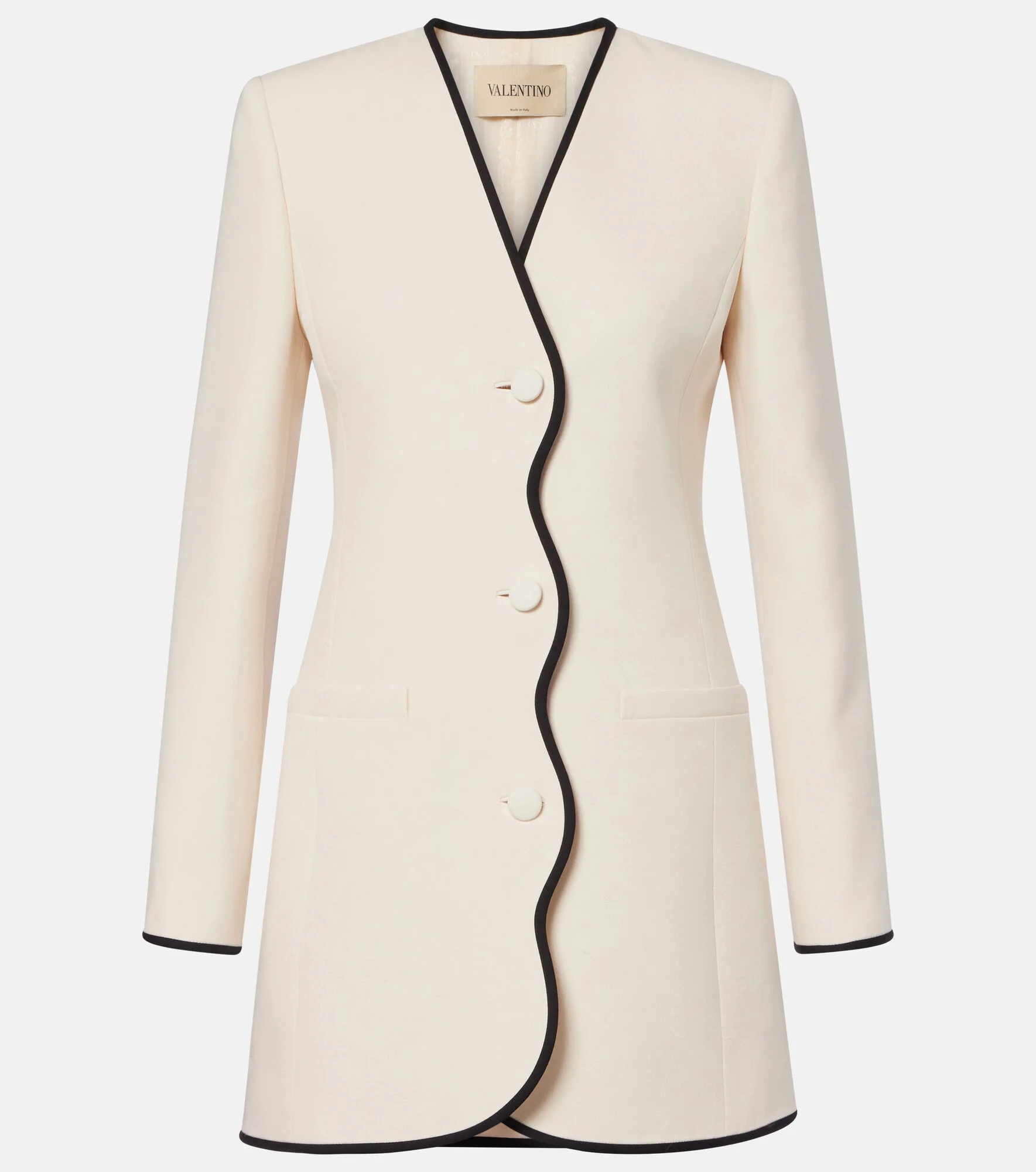 Crepe Couture scalloped jacket - 1