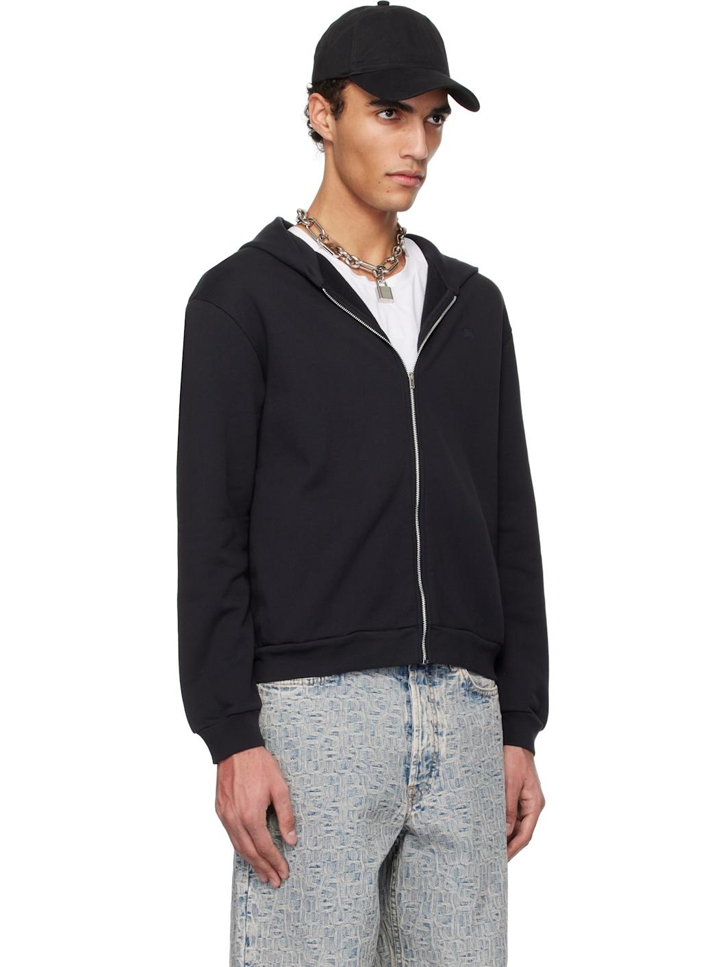 Black Zipper Hoodie - 2