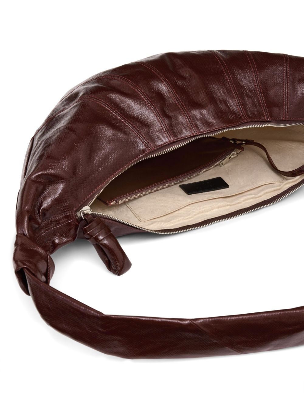 large Croissant leather shoulder bag - 5