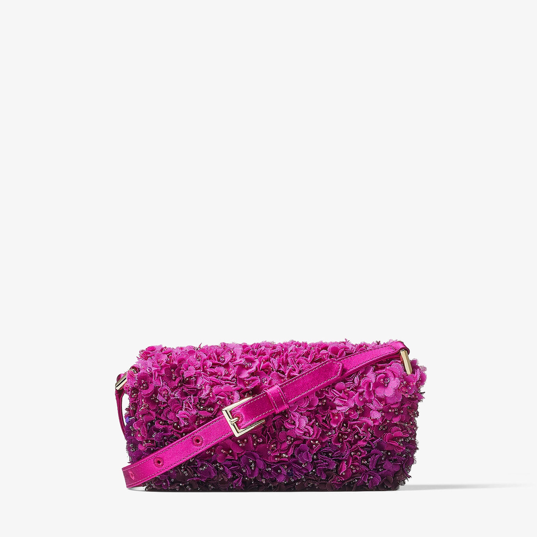 Avenue Mini Shoulder
Fuchsia Satin Mini Shoulder Bag with Flowers - 6