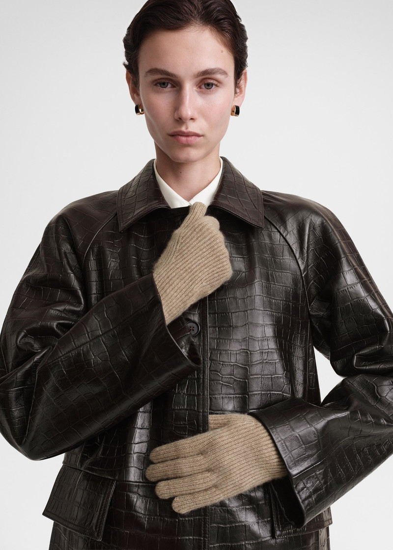 TOTEME Cashmere gloves biscuit outlook