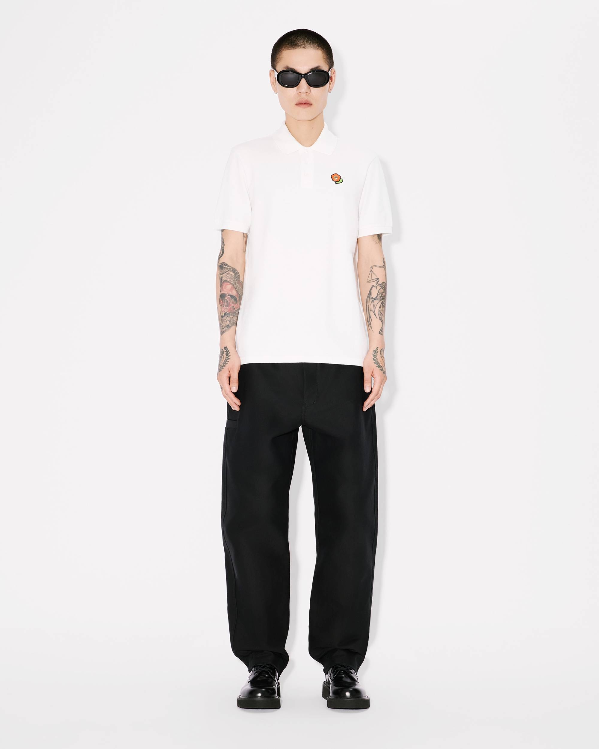 'KENZO Pop' embroidered slim polo in cotton - 5