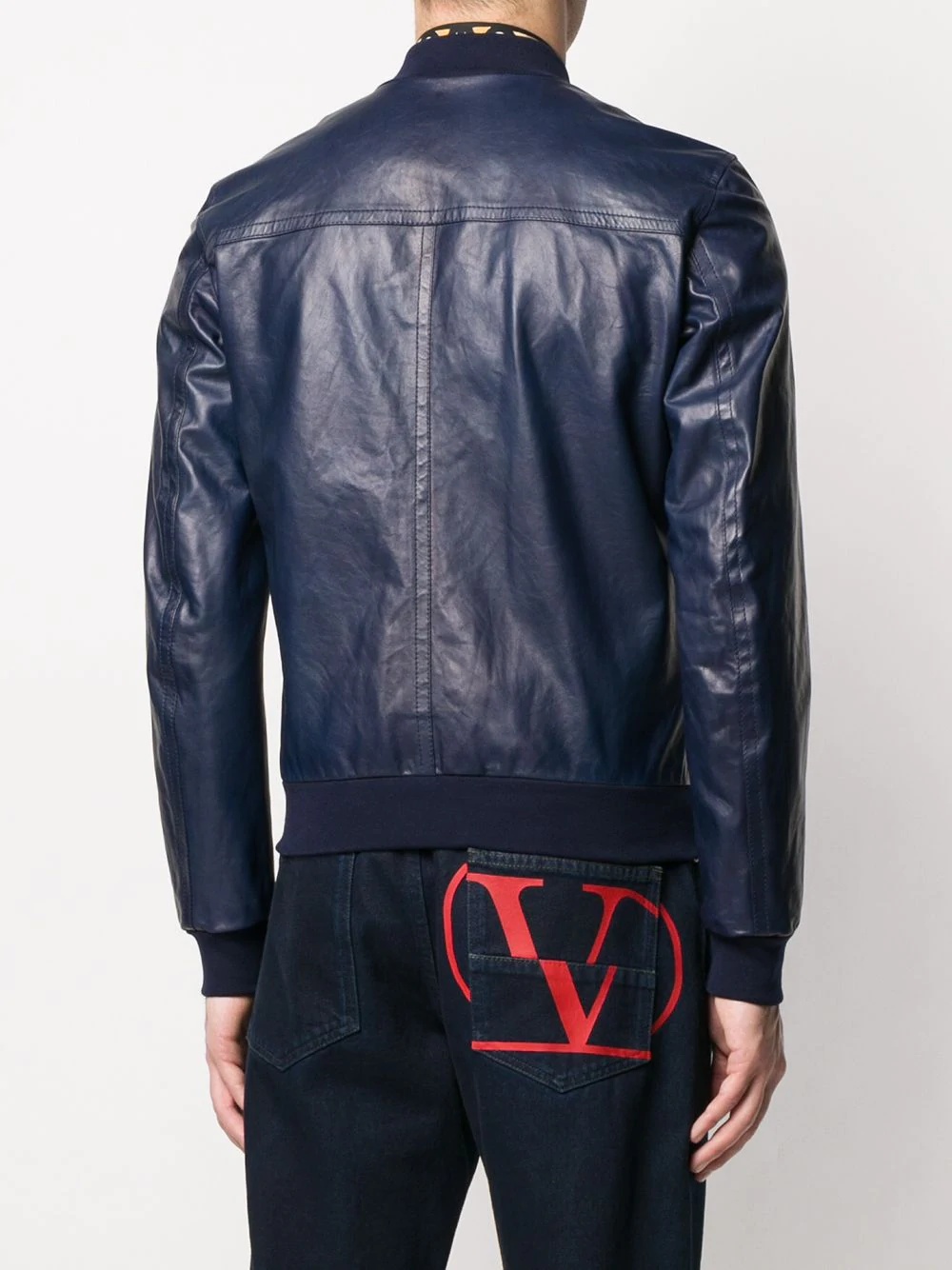 bomber leather jacket - 4