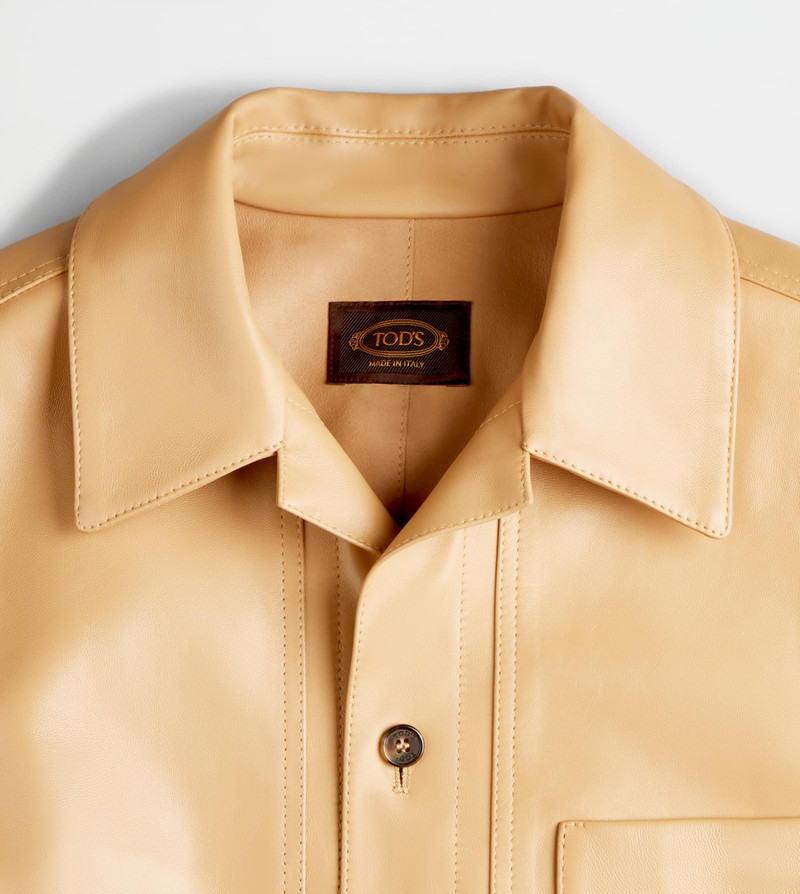 SHIRT IN LEATHER - BROWN 9