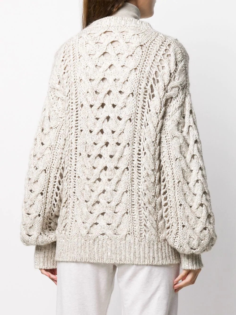 cable-knit jumper - 4