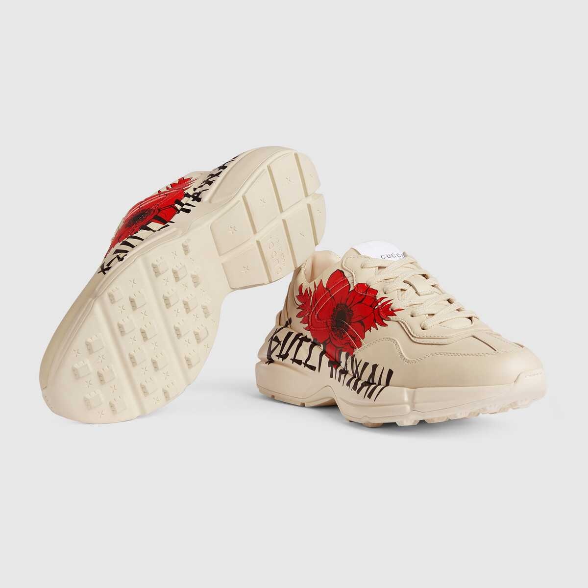 Women's Gucci Hawaii print Rhyton sneaker - 5