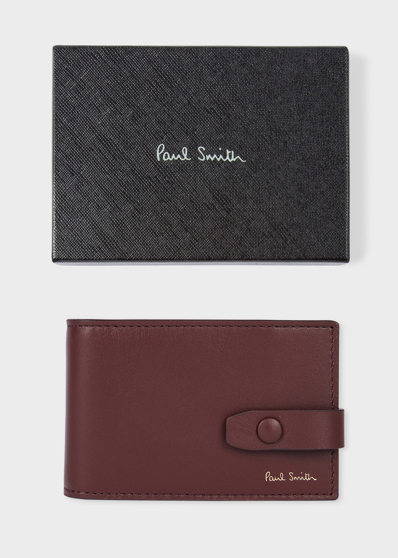 Burgundy 'Signature Stripe' Interior Credit Card Wallet 5