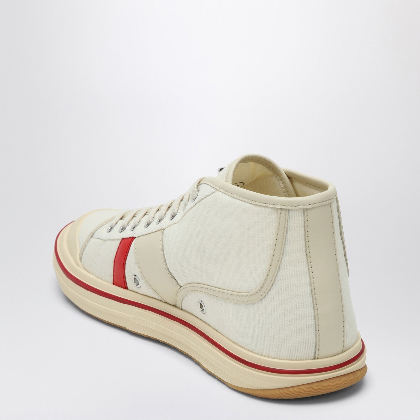 Bottega Veneta Men Eliot Sneakers In Ivory/Red - 4