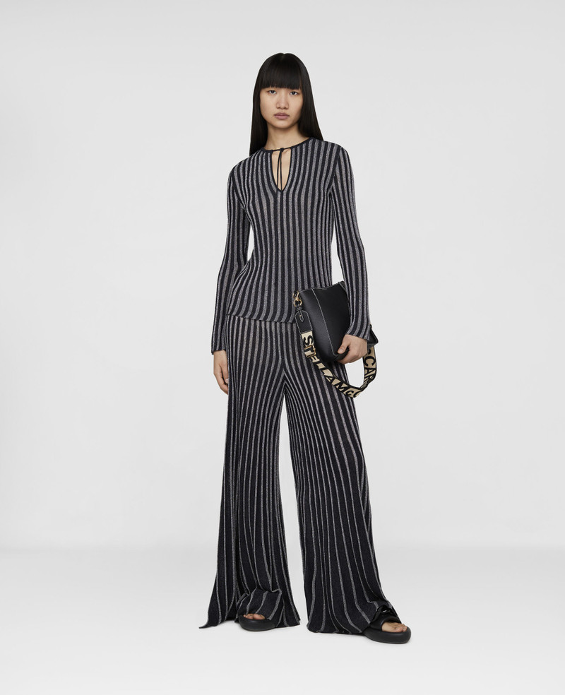 Stella McCartney Pleated Top with Cutout and Pinstripes outlook
