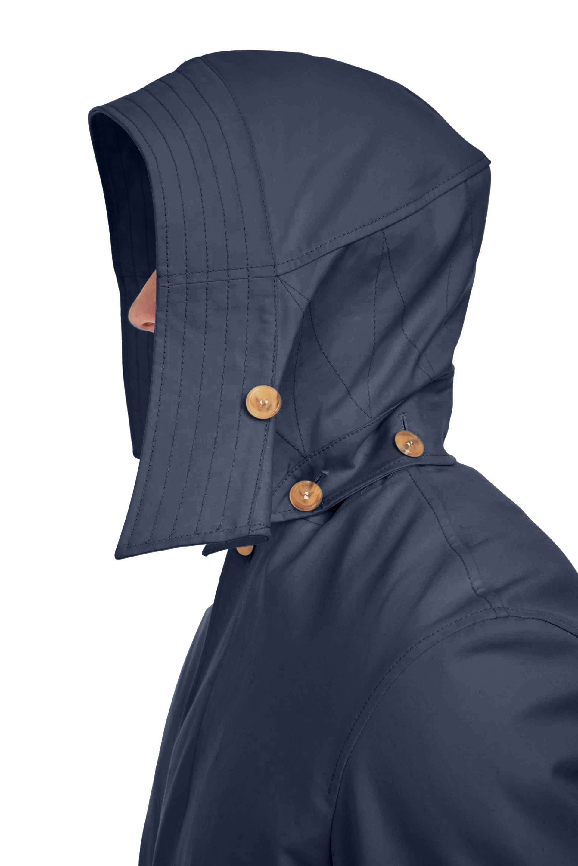 Malraux Parka in Dark Navy Cotton - 6