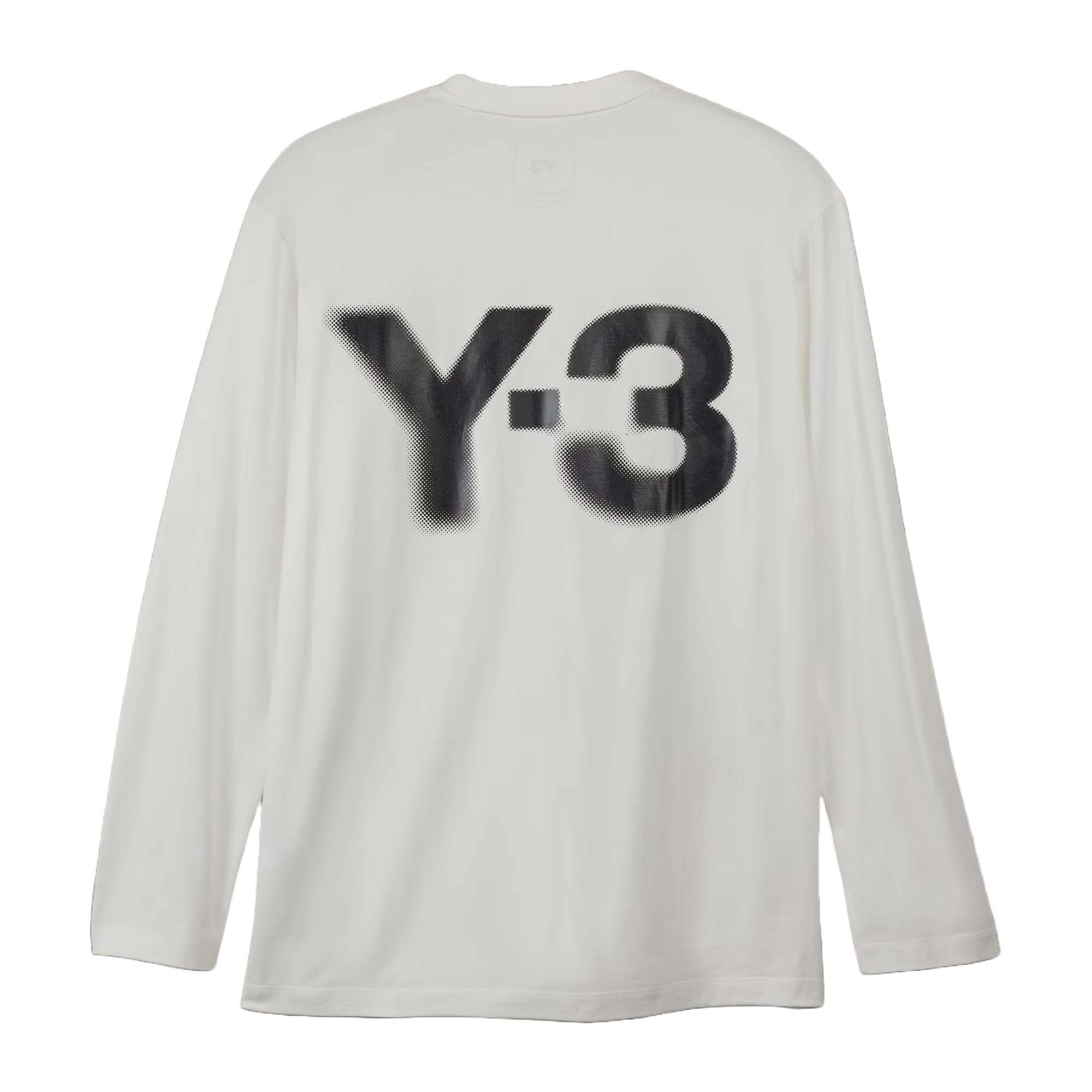 adidas Y-3 Logo Long Sleeve T-shirt 'Core White' JE9279 - 2
