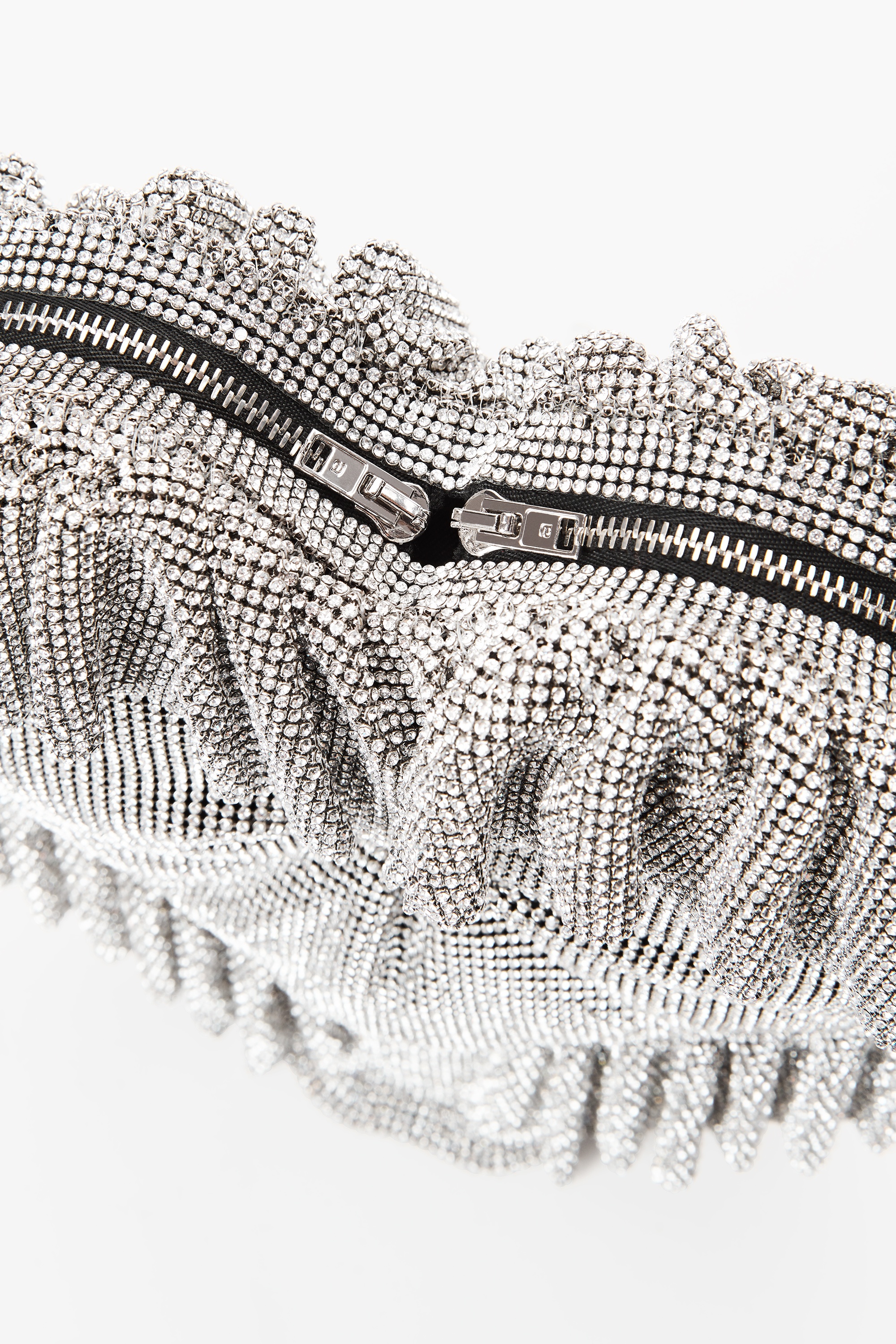 HEART PILLOW CLUTCH IN CRYSTAL MESH - 2