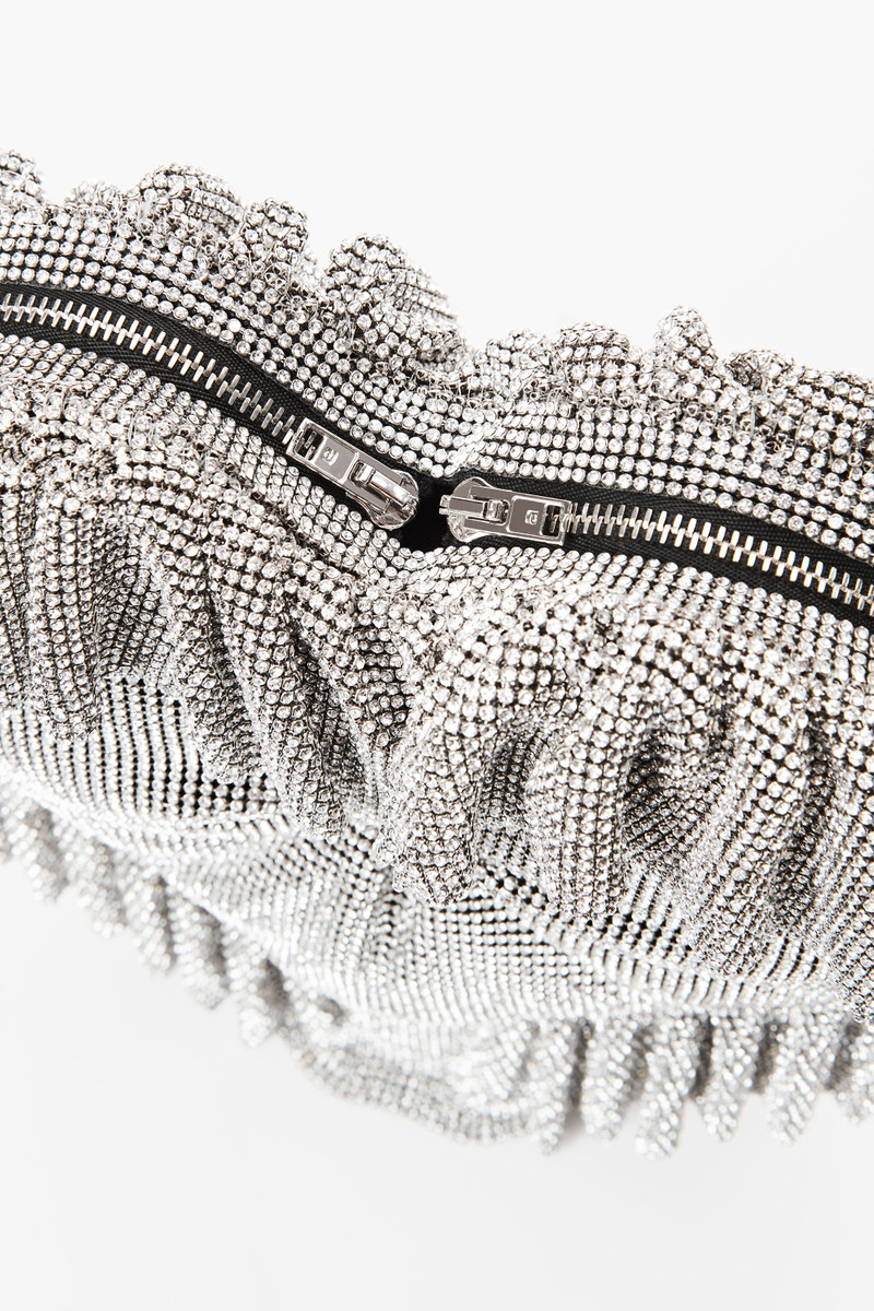 HEART PILLOW CLUTCH IN CRYSTAL MESH 2