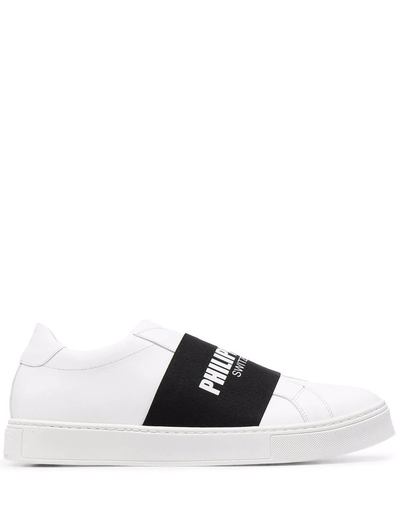 logo strap slip-on sneakers 1