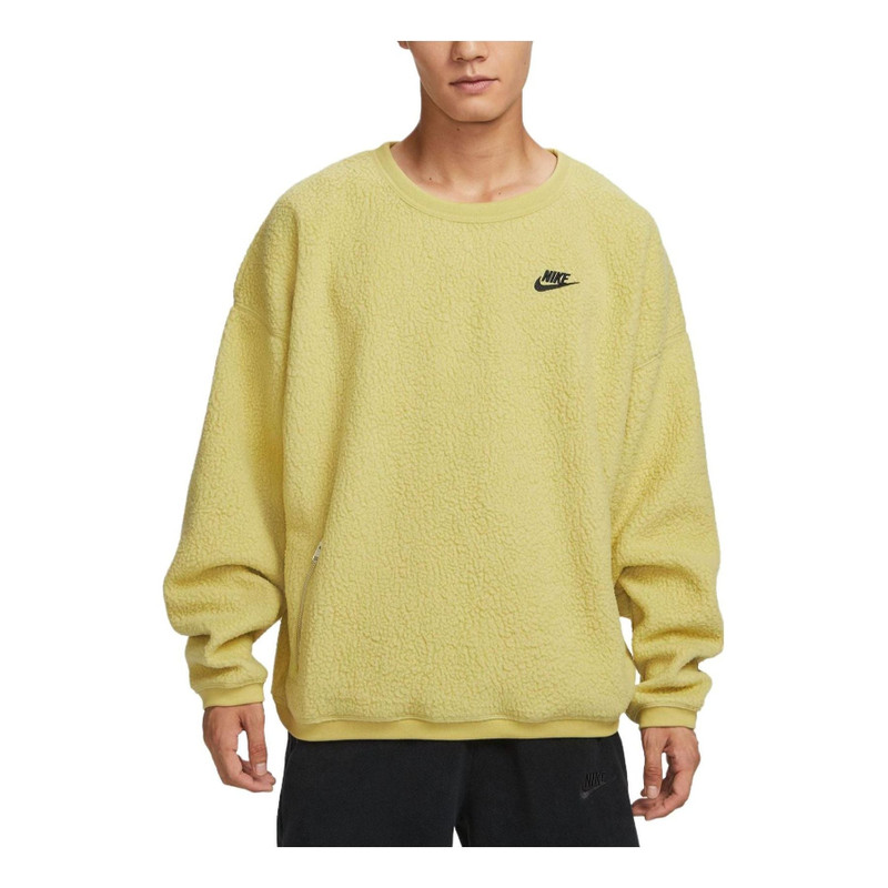 Nike Club Fleece Winterized Crewneck 'Light Golden' FB8379-720 - 1