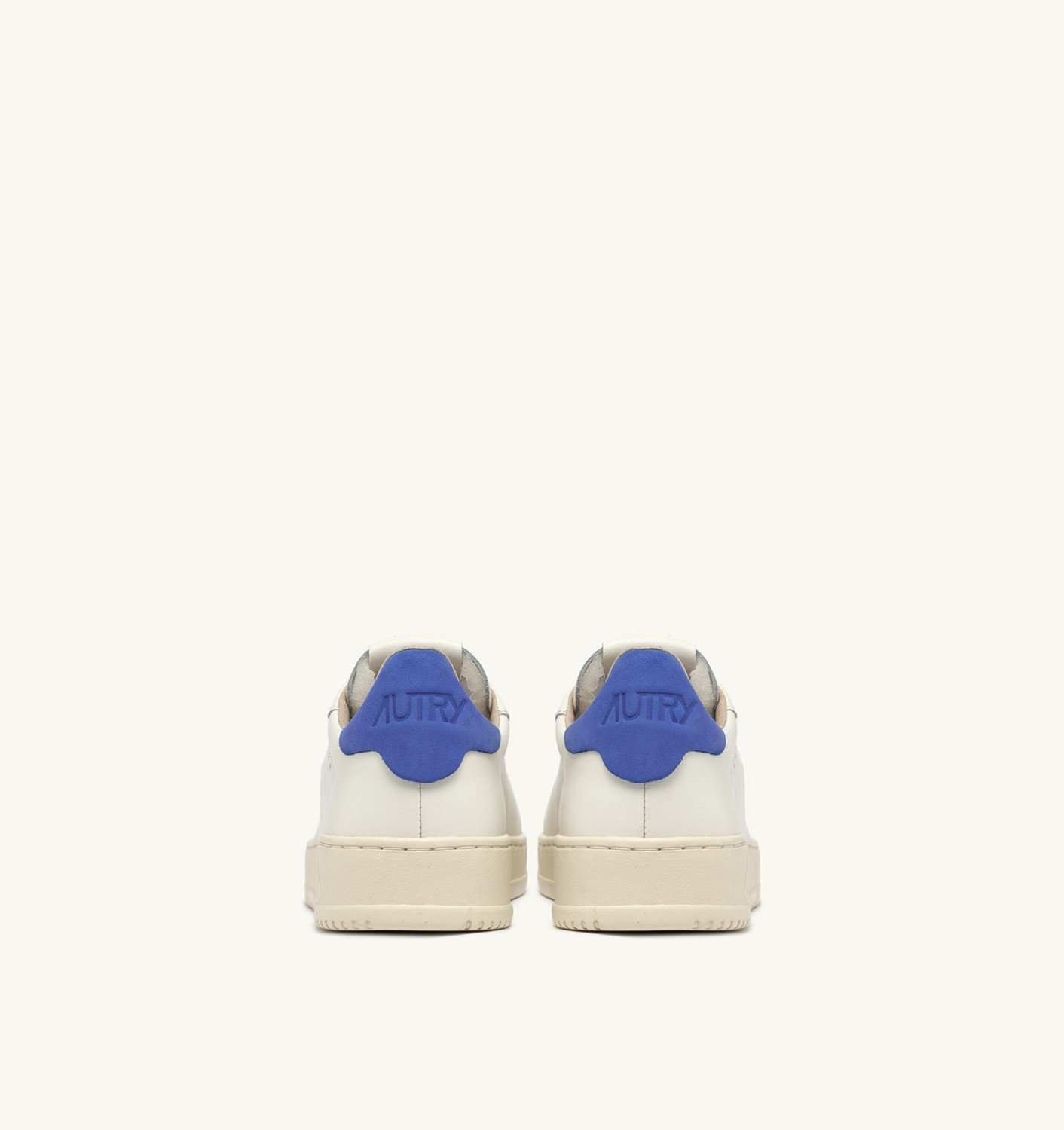 DALLAS LOW SNEAKERS IN MARSHMALLOW AND BLUE LEATHER - 3
