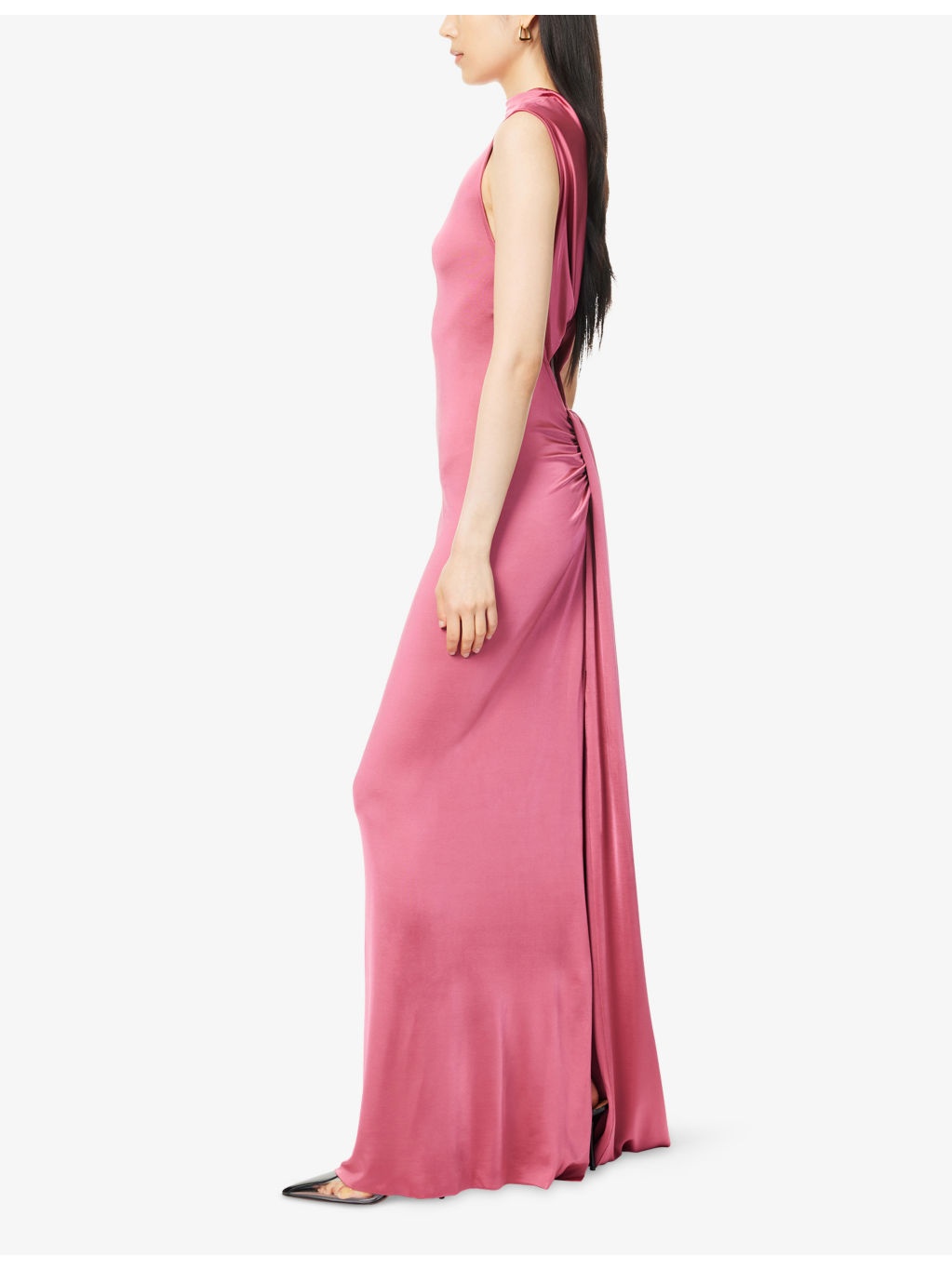 Twisted Sleeveless Stretch-Woven Maxi Dress - 3
