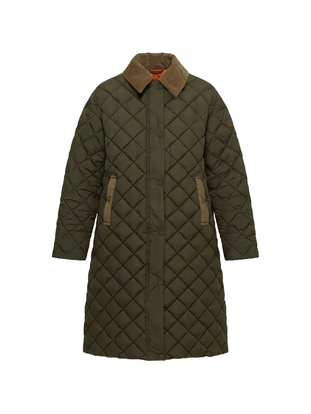 Sadie quilted corduroy-collar coat - 1