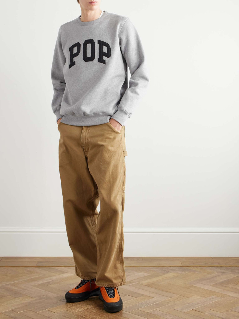Pop Trading Company Arch Logo-Appliquéd Cotton-Blend Jersey Sweatshirt outlook