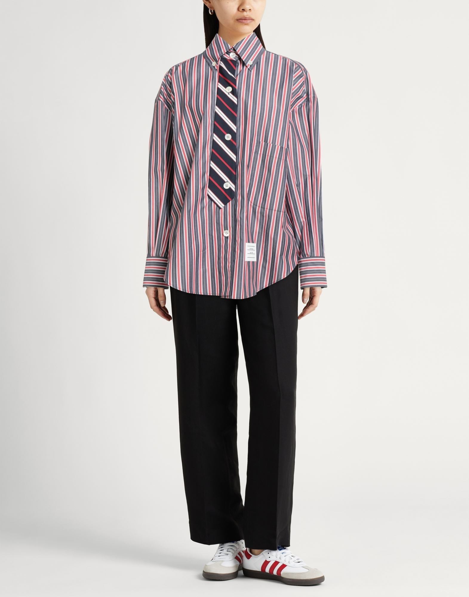 Navy Women's Striped Shirt - 2