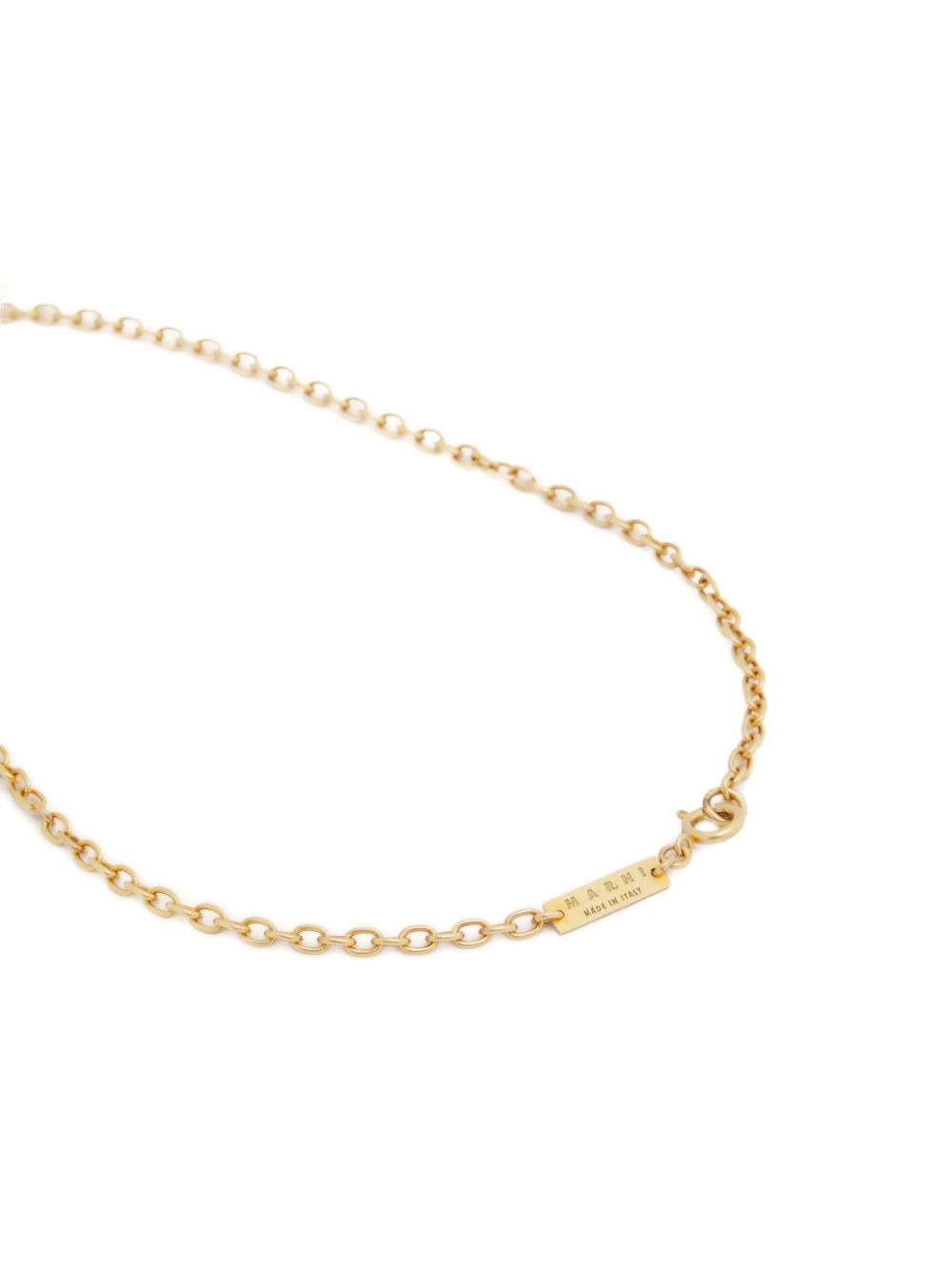 branded-plaque chain necklace - 2