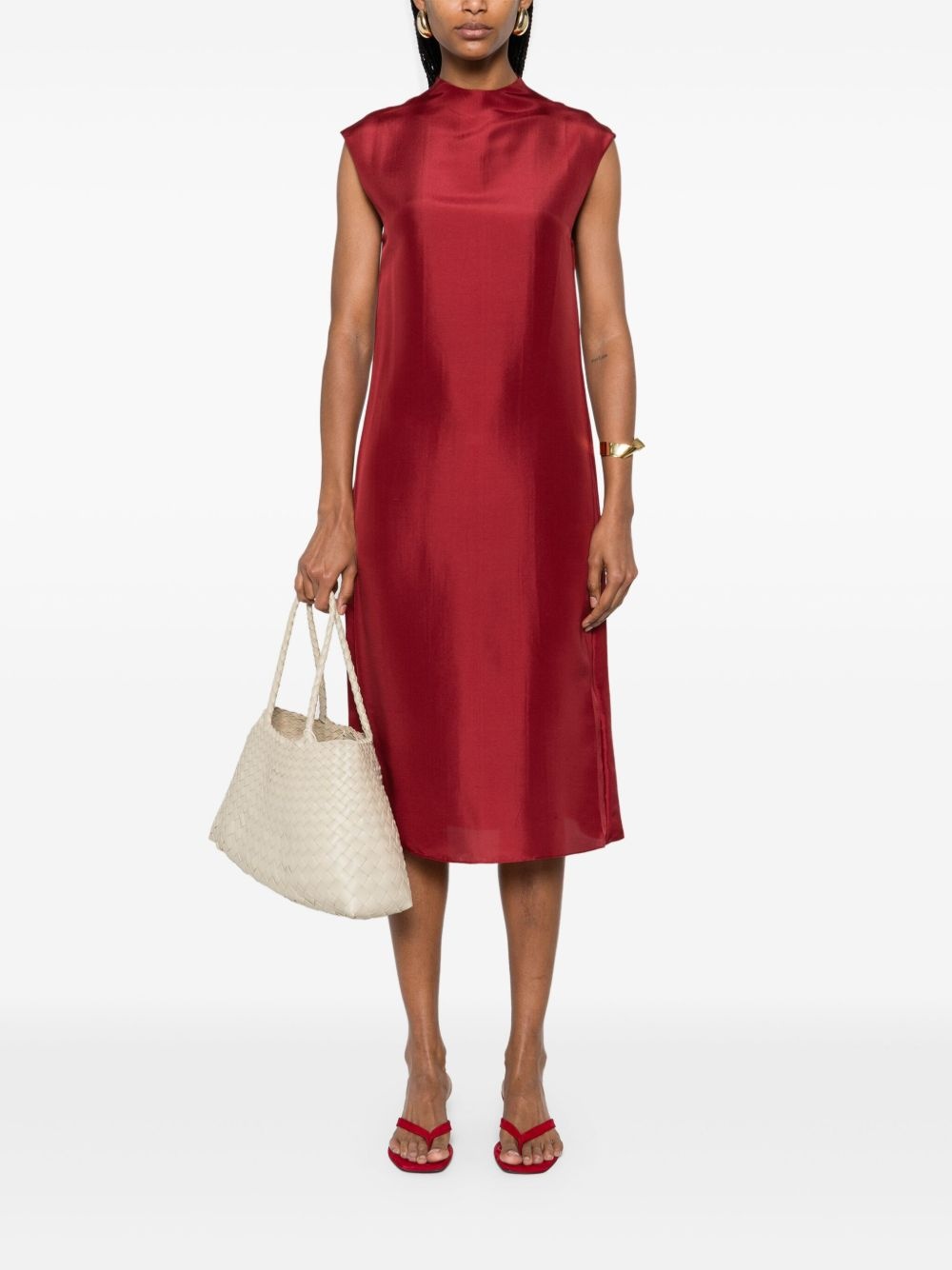 silk midi dress - 2
