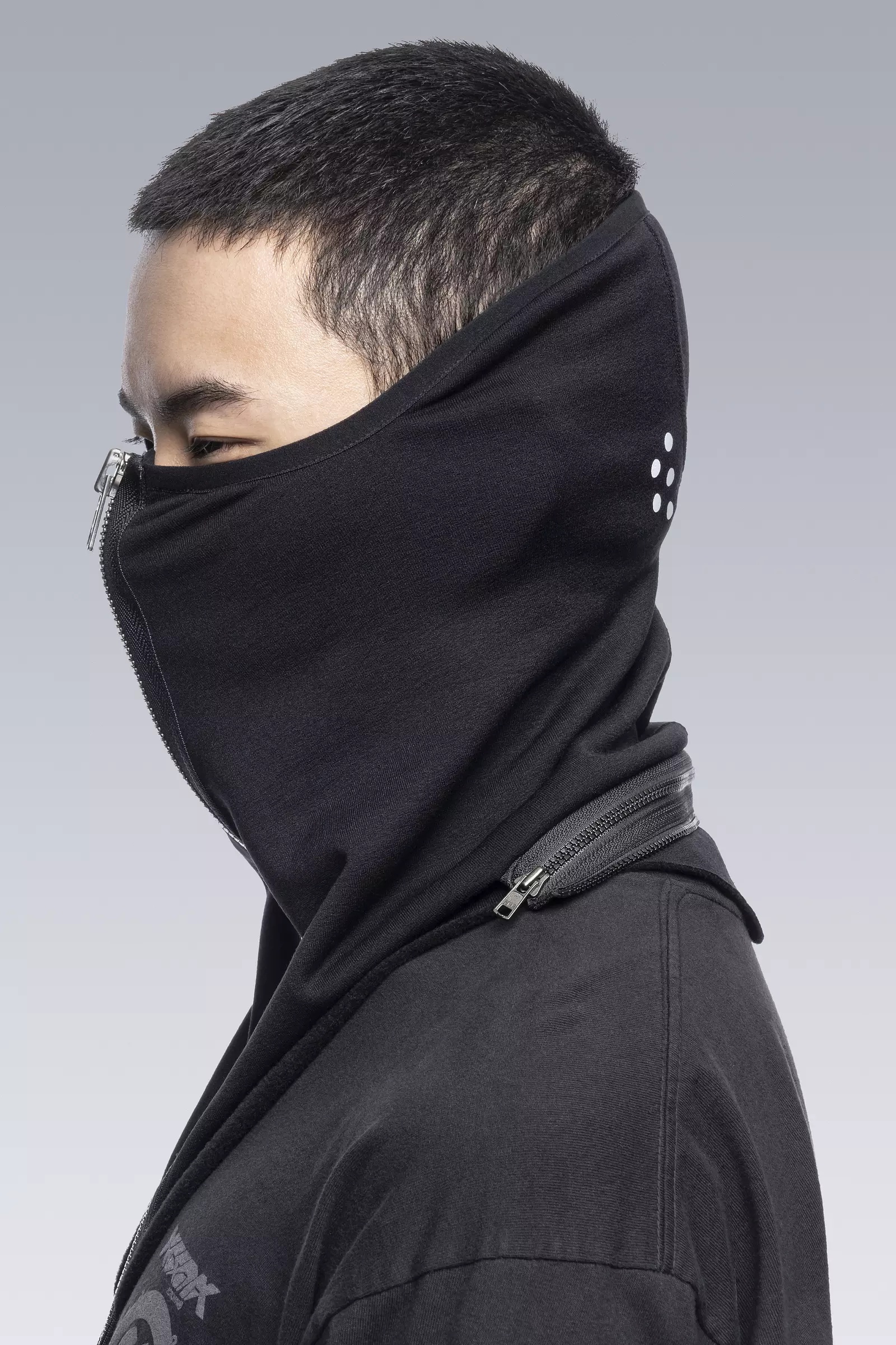 NG4-PS Modular Zippered Powerstretch® Neck Gaiter Black - 2