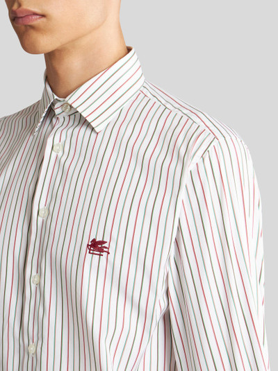Etro MULTICOLOURED STRIPED SHIRT WITH LOGO outlook