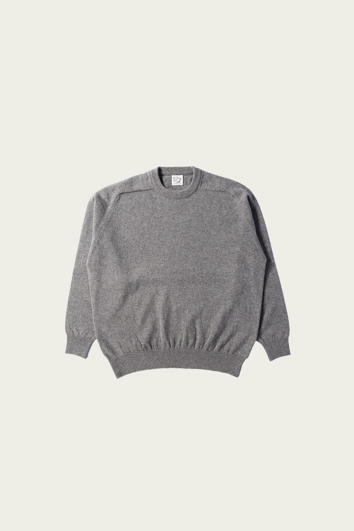 Simple Crew Neck Sweater Crafted In Japan - Heather Gray - 1