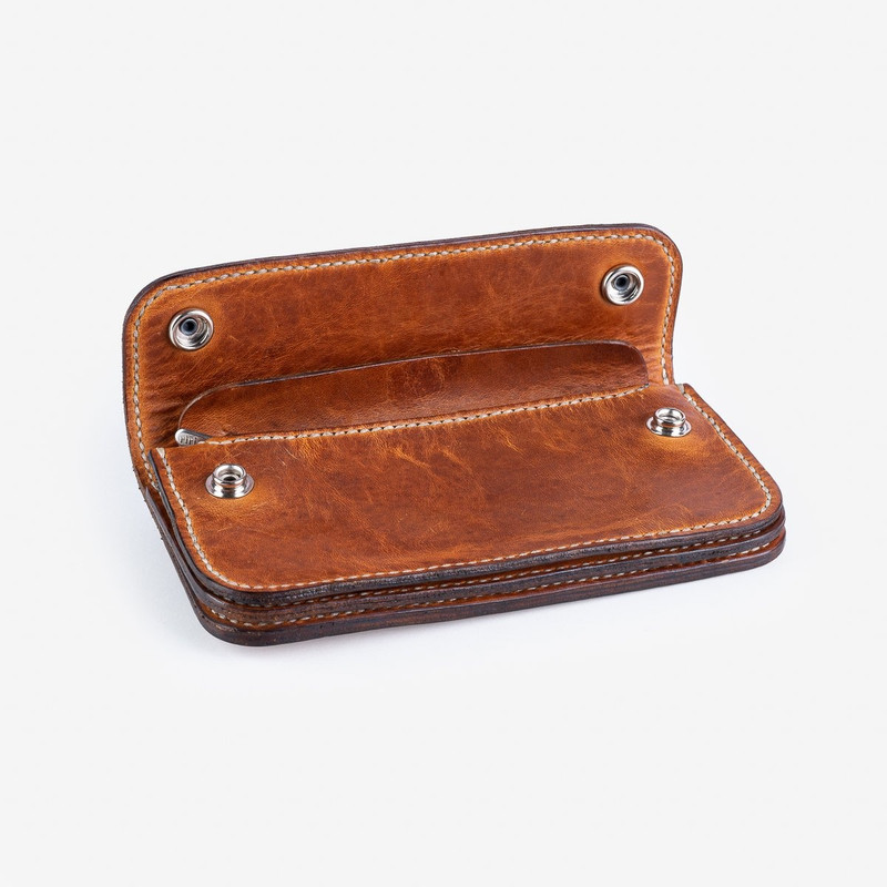 Iron Heart LE-ANSW-RU GOOD ART HLYWD Army/Navy Surplus Wallet w/ Sterling Silver Rosette Snaps and Rosette Prin outlook