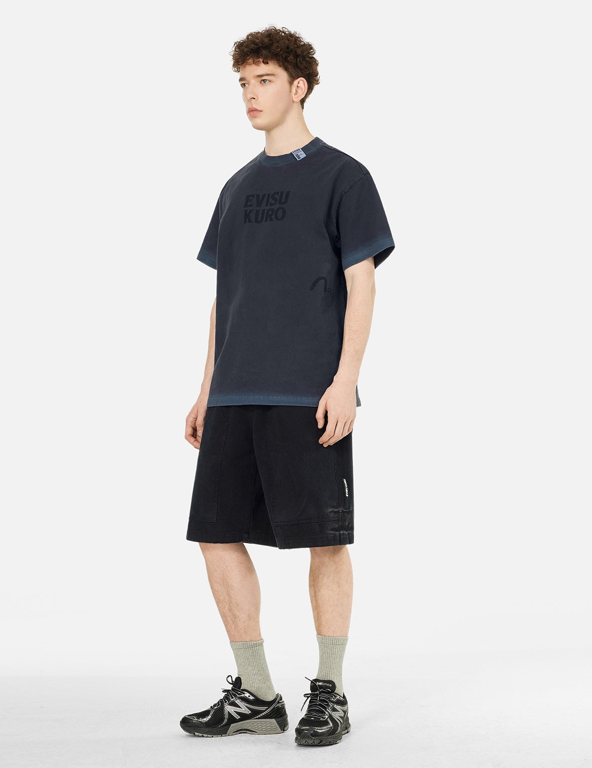 Seagull and Logo Print Washed Relax Fit T-Shirt - 3