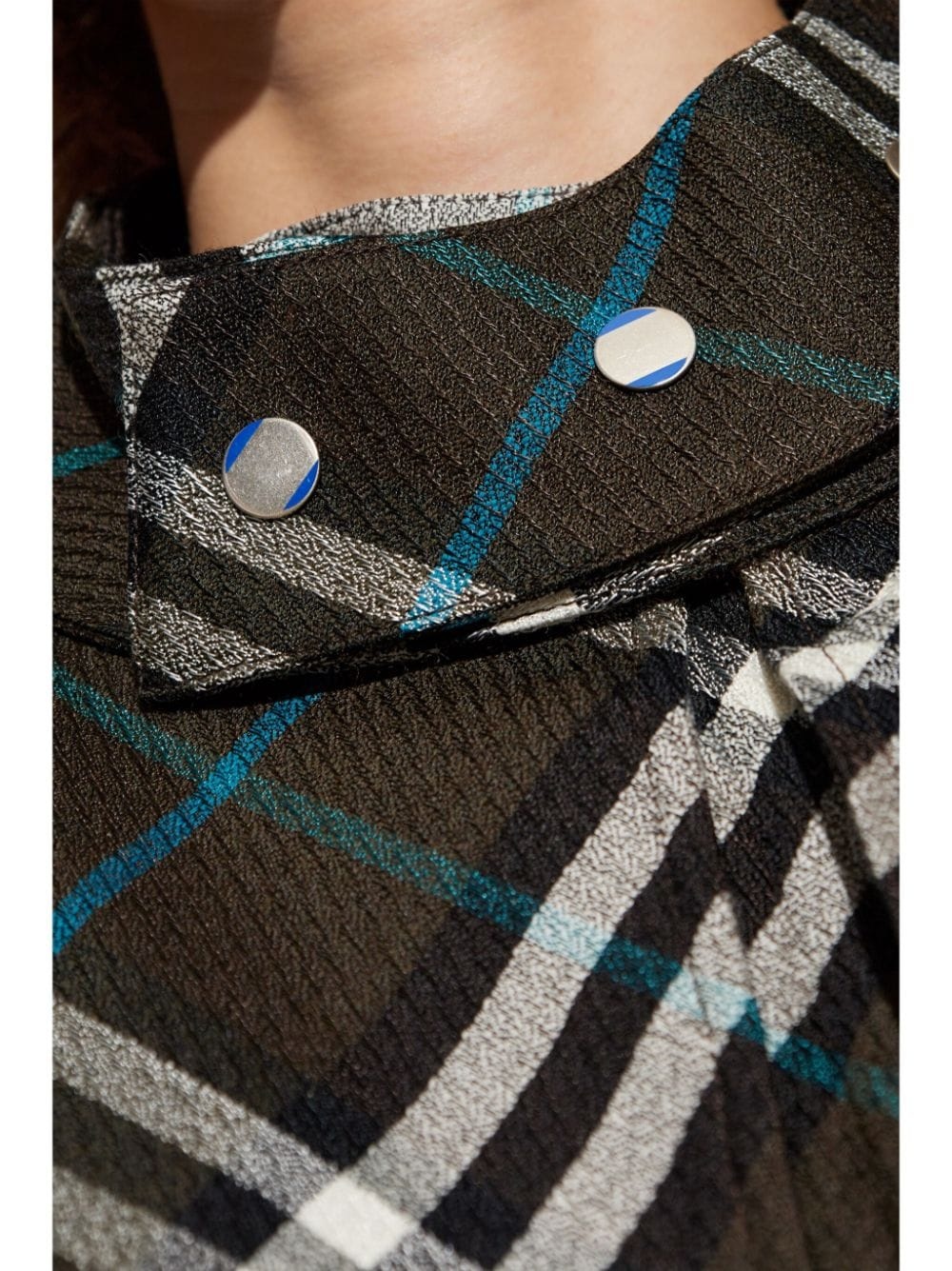 check pattern halterneck dress - 5