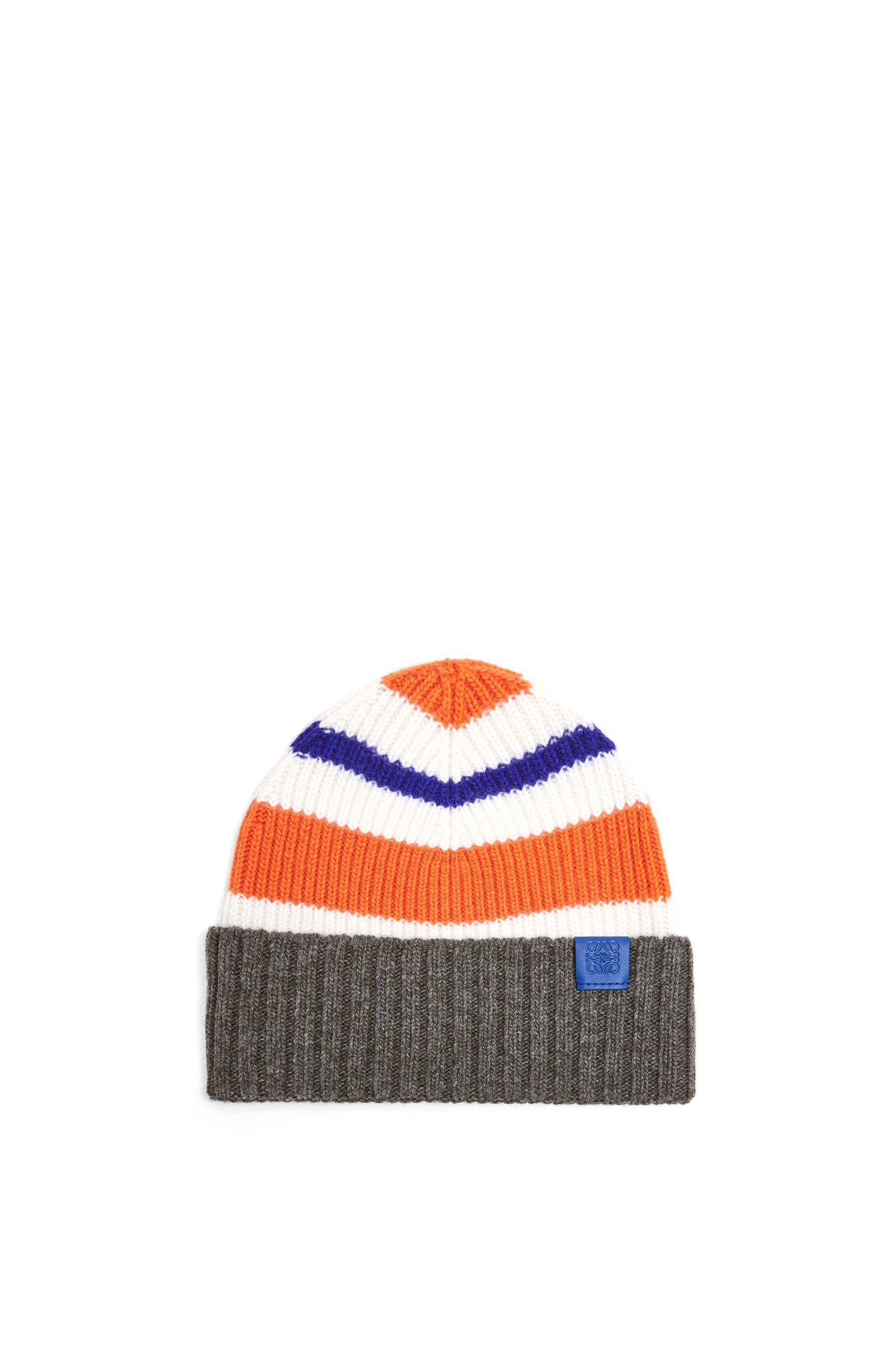 Stripe beanie hat in wool - 3